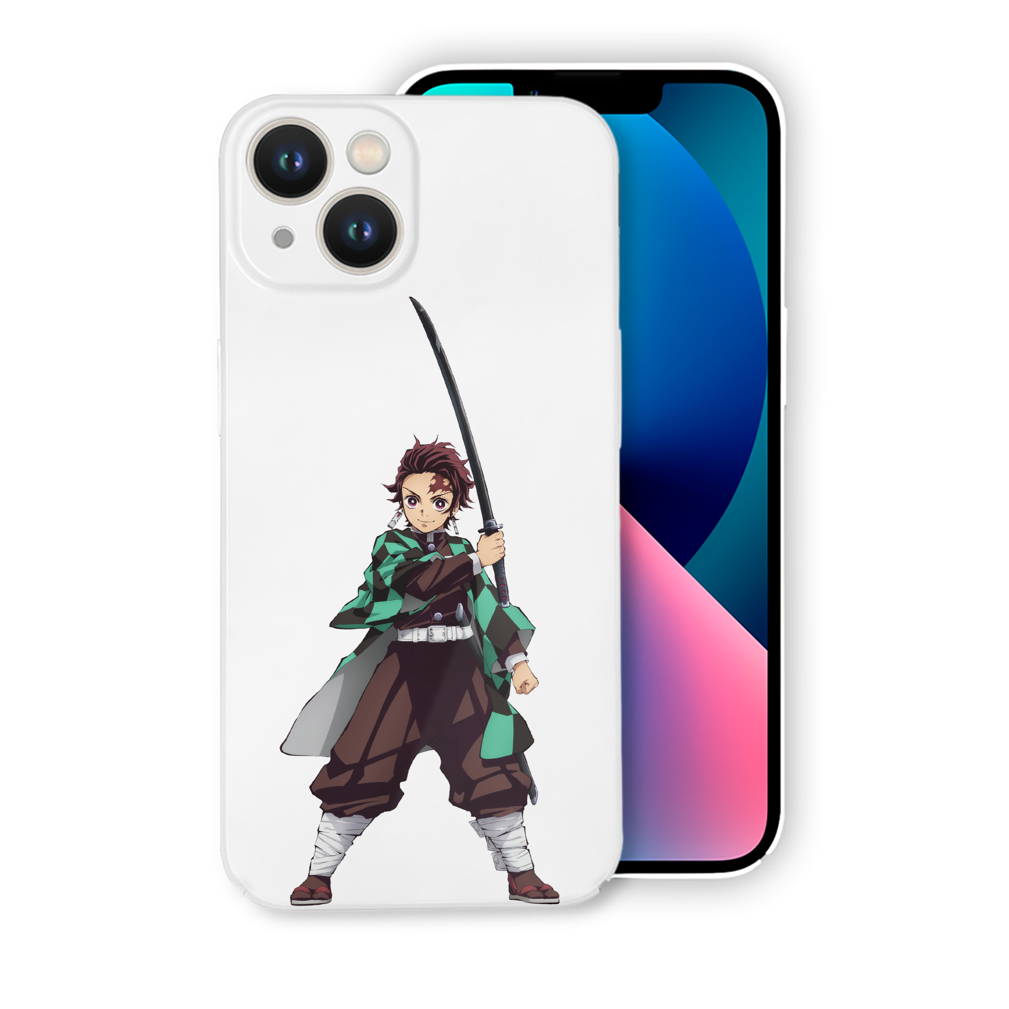（画像用） 鬼滅の刃 竈門 炭治郎／かまど たんじろう Kamado Tanjirou 【iPhone 14シリーズ対応】ハードケース