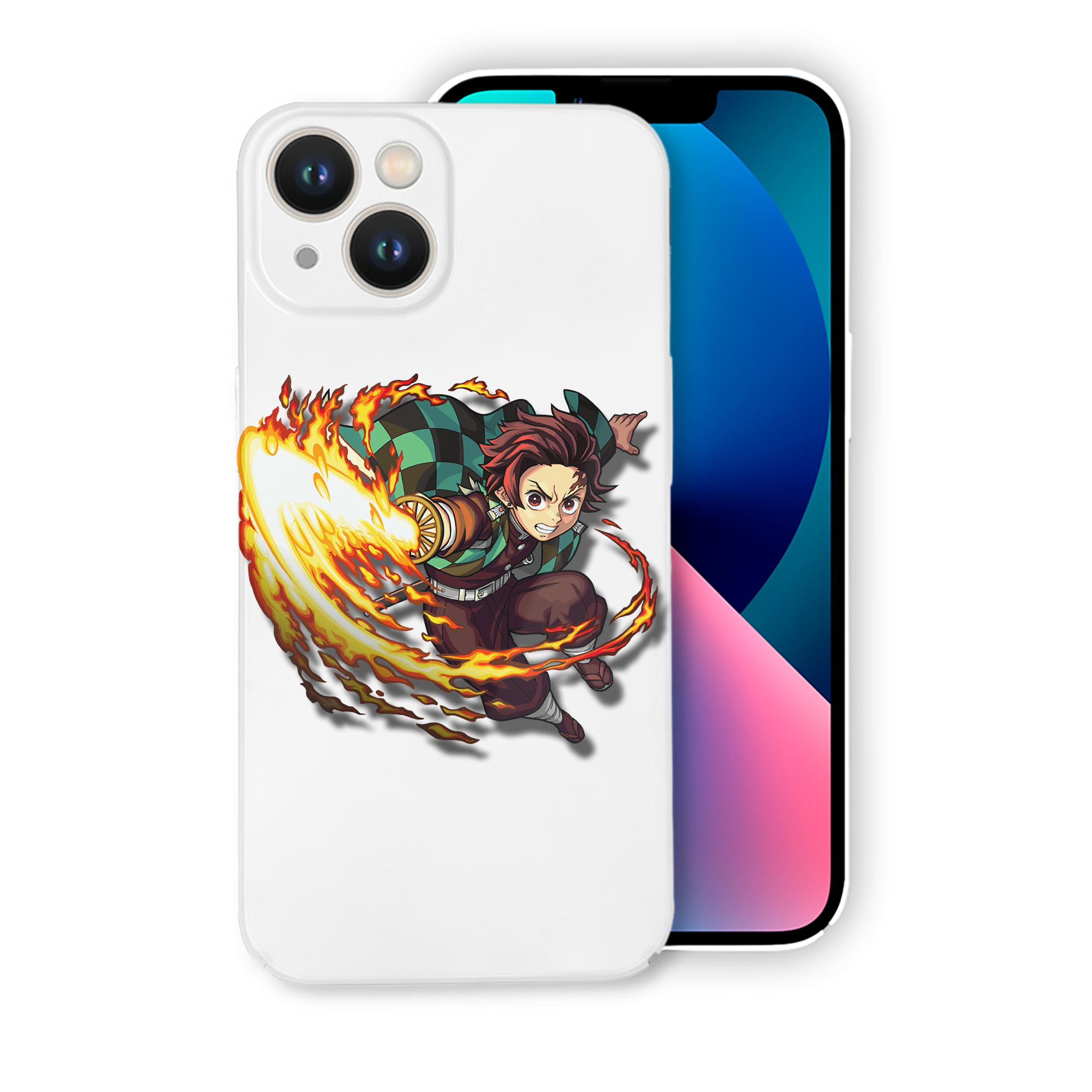（画像用） 鬼滅の刃 竈門 炭治郎／かまど たんじろう Kamado Tanjirou 【iPhone 14シリーズ対応】ハードケース