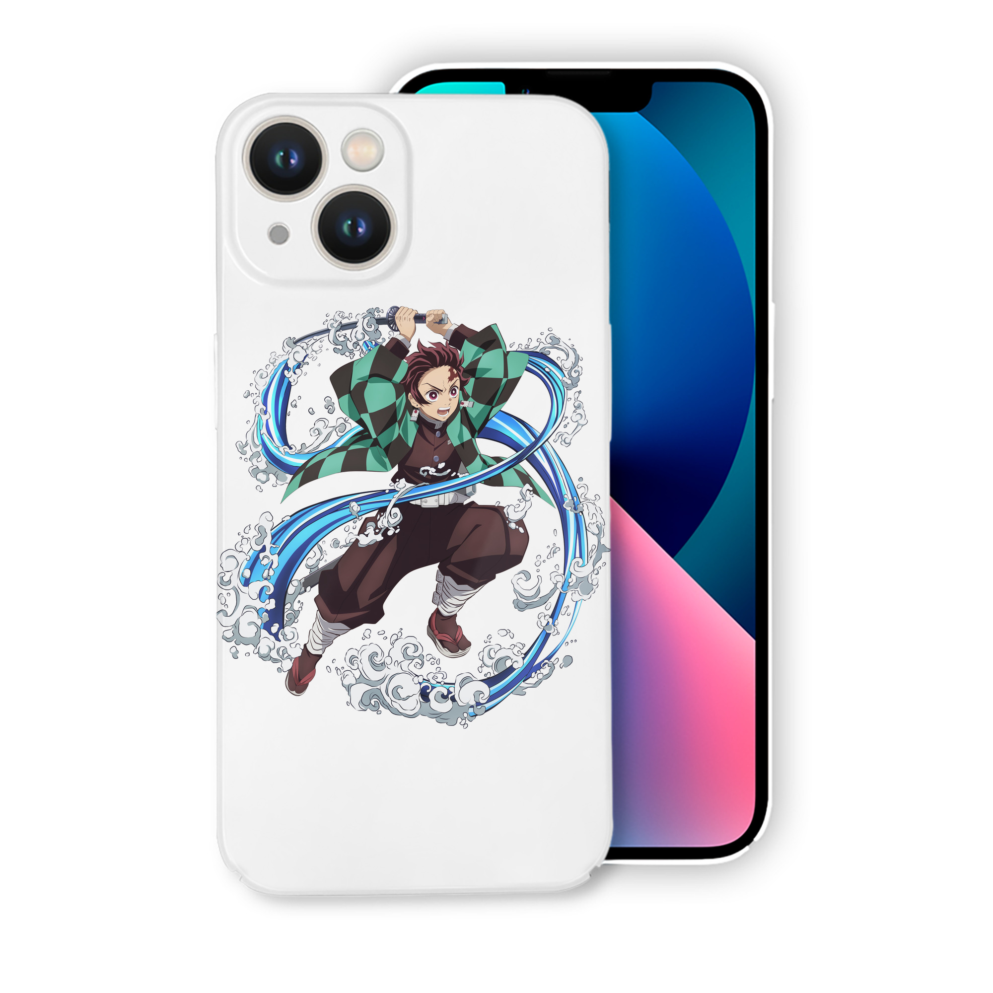 （画像用） 鬼滅の刃 竈門 炭治郎／かまど たんじろう Kamado Tanjirou 【iPhone 14シリーズ対応】ハードケース