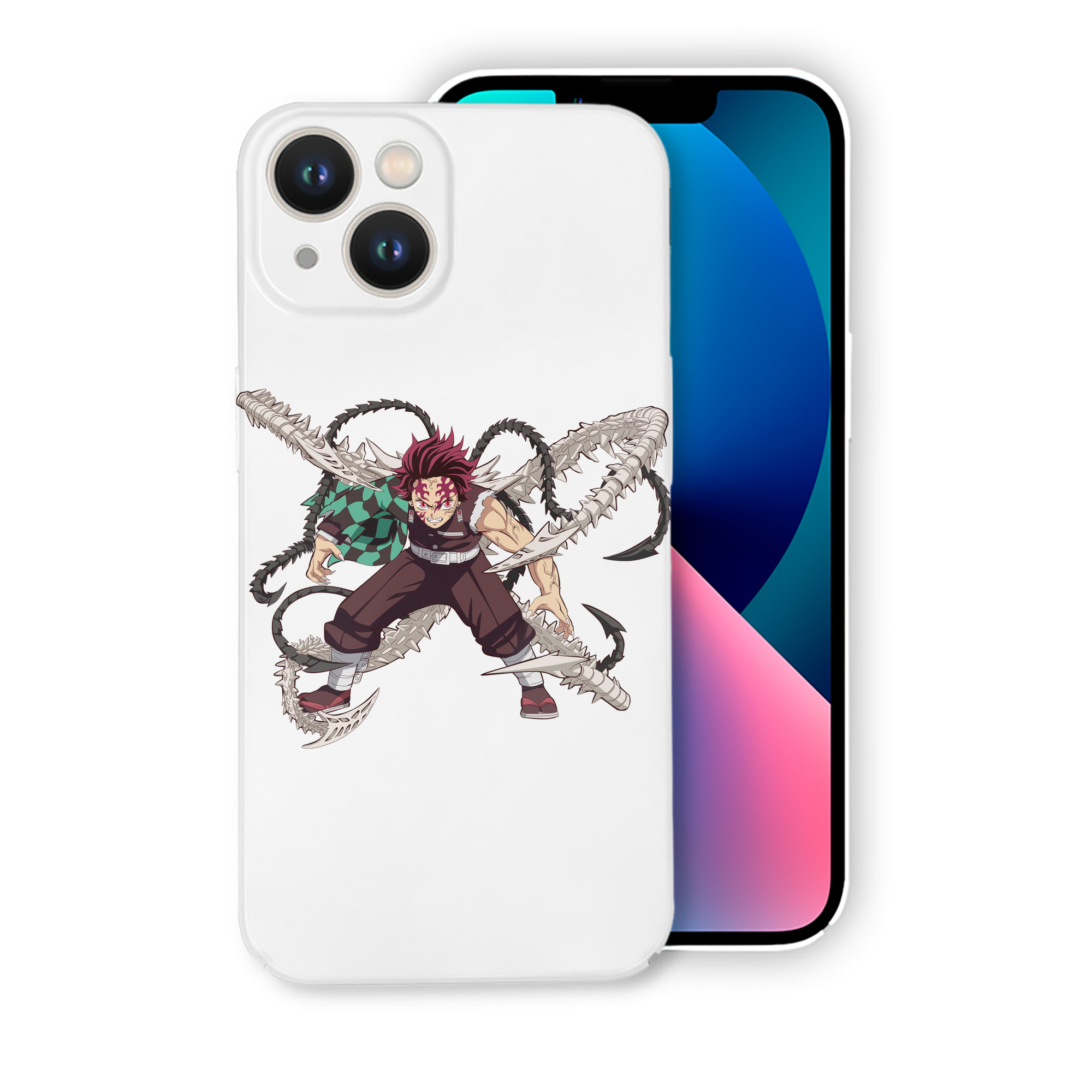 （画像用） 鬼滅の刃 竈門 炭治郎／かまど たんじろう Kamado Tanjirou 【iPhone 14シリーズ対応】ハードケース