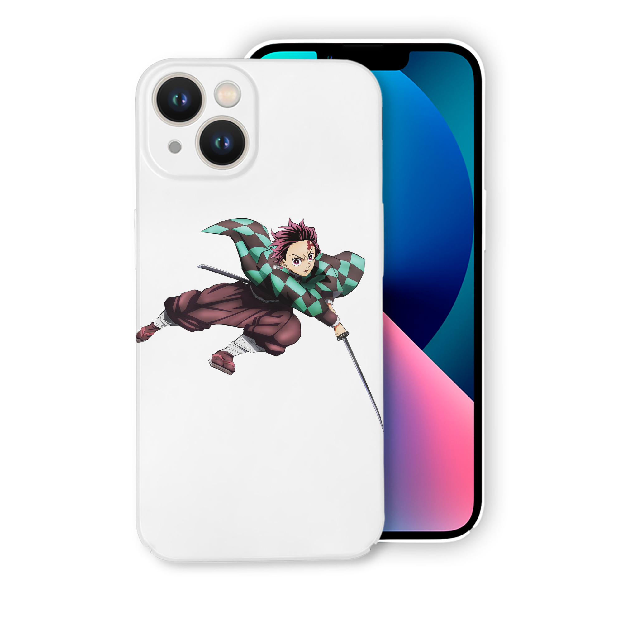 （画像用） 鬼滅の刃 竈門 炭治郎／かまど たんじろう Kamado Tanjirou 【iPhone 14シリーズ対応】ハードケース