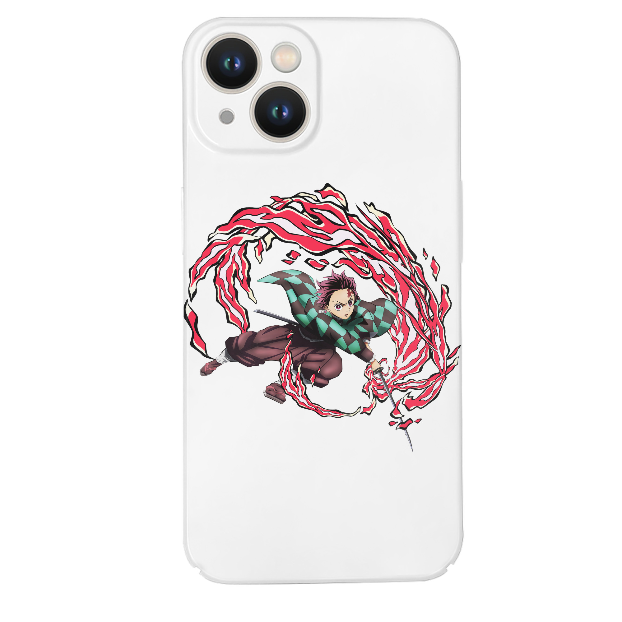 （画像用） 鬼滅の刃 竈門 炭治郎／かまど たんじろう Kamado Tanjirou 【iPhone 14シリーズ対応】ハードケース