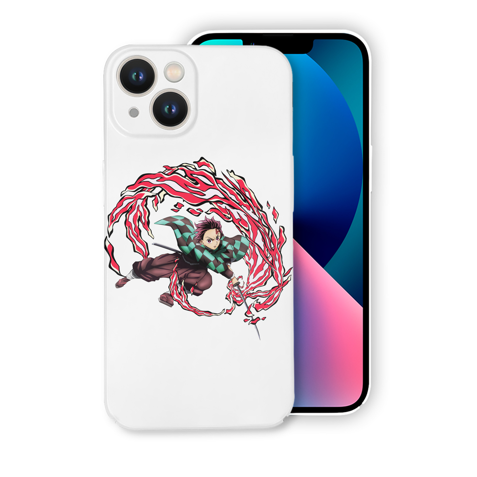 （画像用） 鬼滅の刃 竈門 炭治郎／かまど たんじろう Kamado Tanjirou 【iPhone 14シリーズ対応】ハードケース