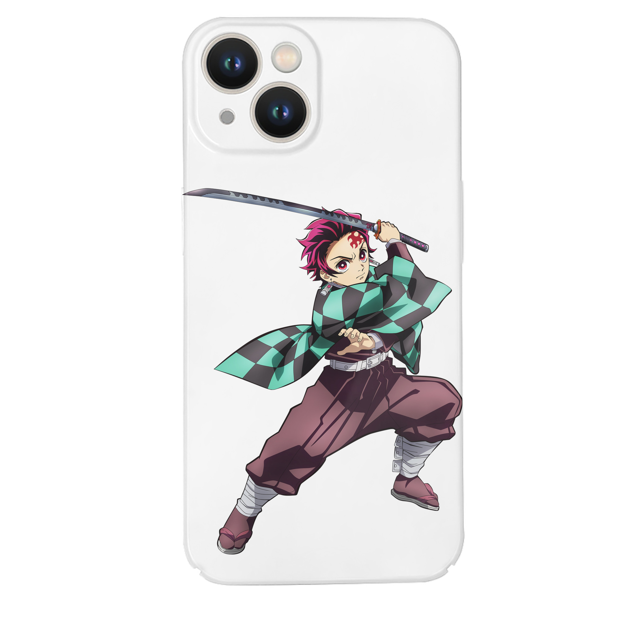（画像用） 鬼滅の刃 竈門 炭治郎／かまど たんじろう Kamado Tanjirou 【iPhone 14シリーズ対応】ハードケース