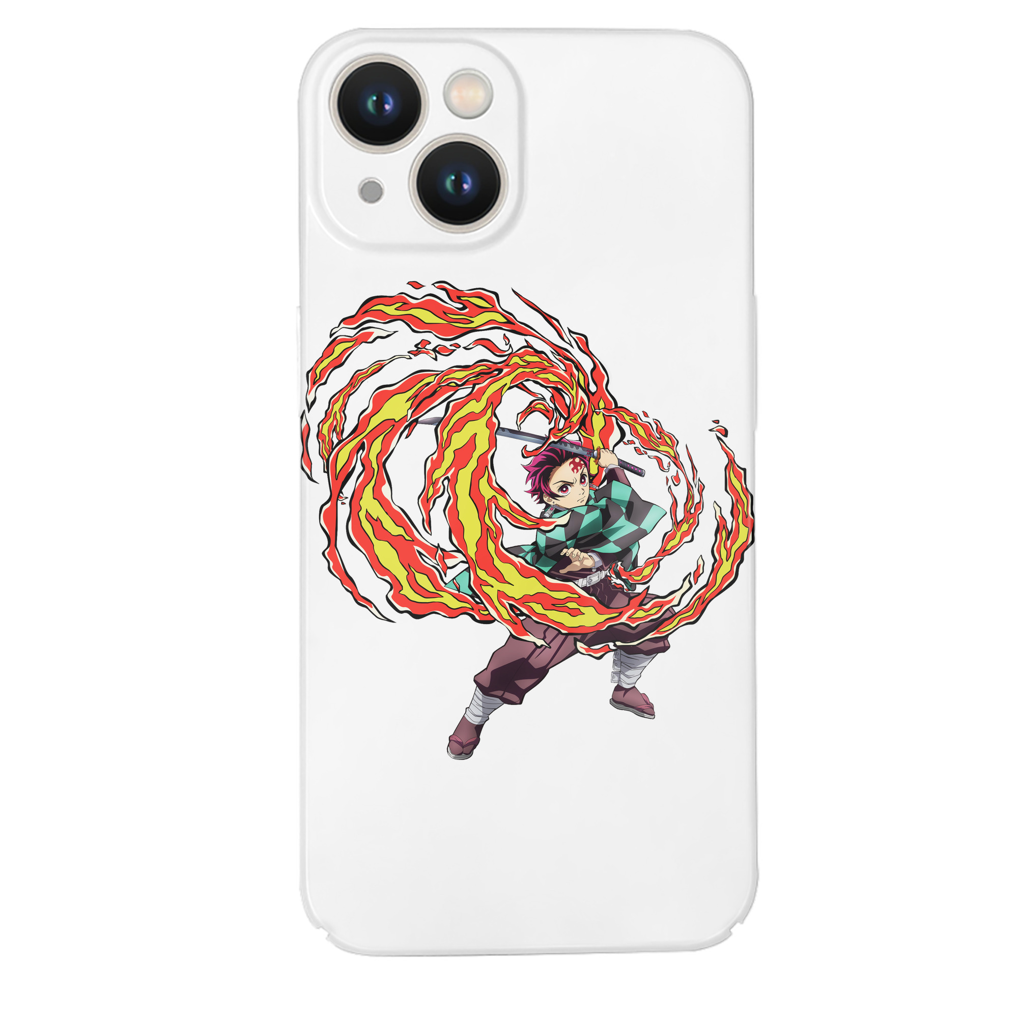 （画像用） 鬼滅の刃 竈門 炭治郎／かまど たんじろう Kamado Tanjirou 【iPhone 14シリーズ対応】ハードケース