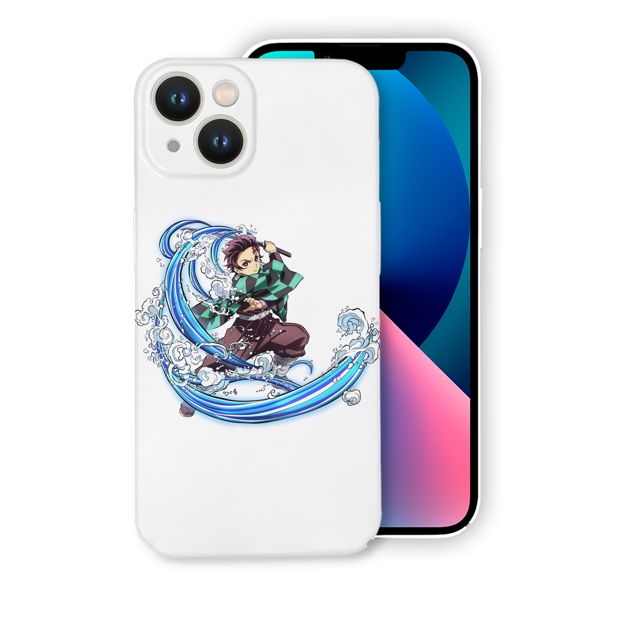 （画像用） 鬼滅の刃 竈門 炭治郎／かまど たんじろう Kamado Tanjirou 【iPhone 14シリーズ対応】ハードケース