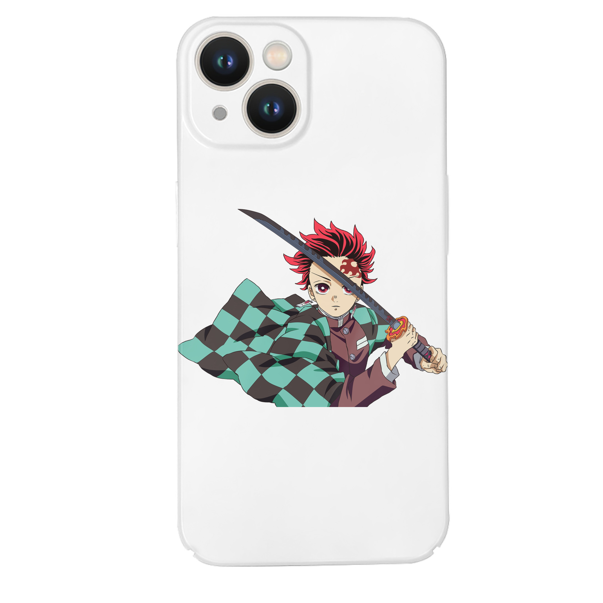 （画像用） 鬼滅の刃 竈門 炭治郎／かまど たんじろう Kamado Tanjirou 【iPhone 14シリーズ対応】ハードケース