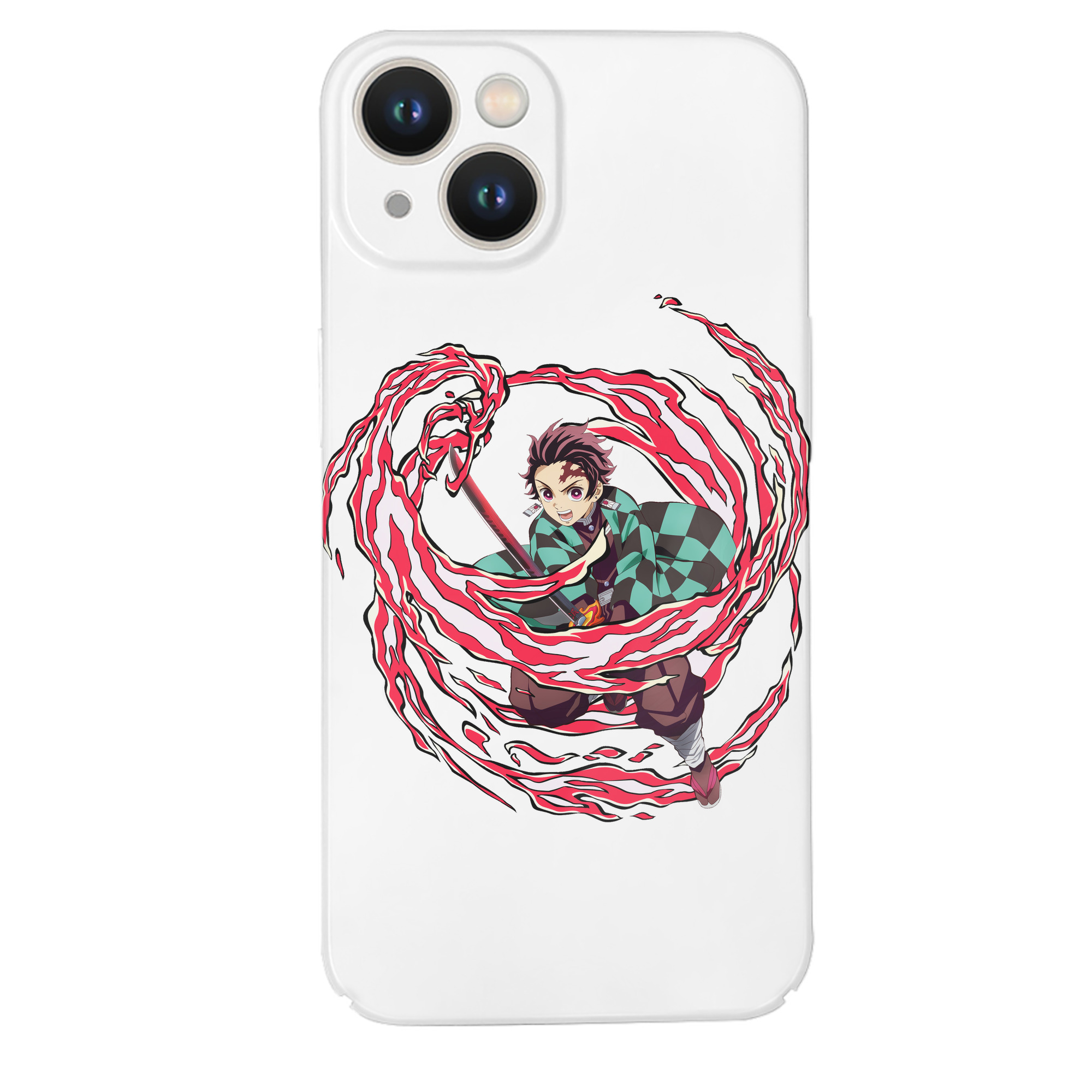 （画像用） 鬼滅の刃 竈門 炭治郎／かまど たんじろう Kamado Tanjirou 【iPhone 14シリーズ対応】ハードケース