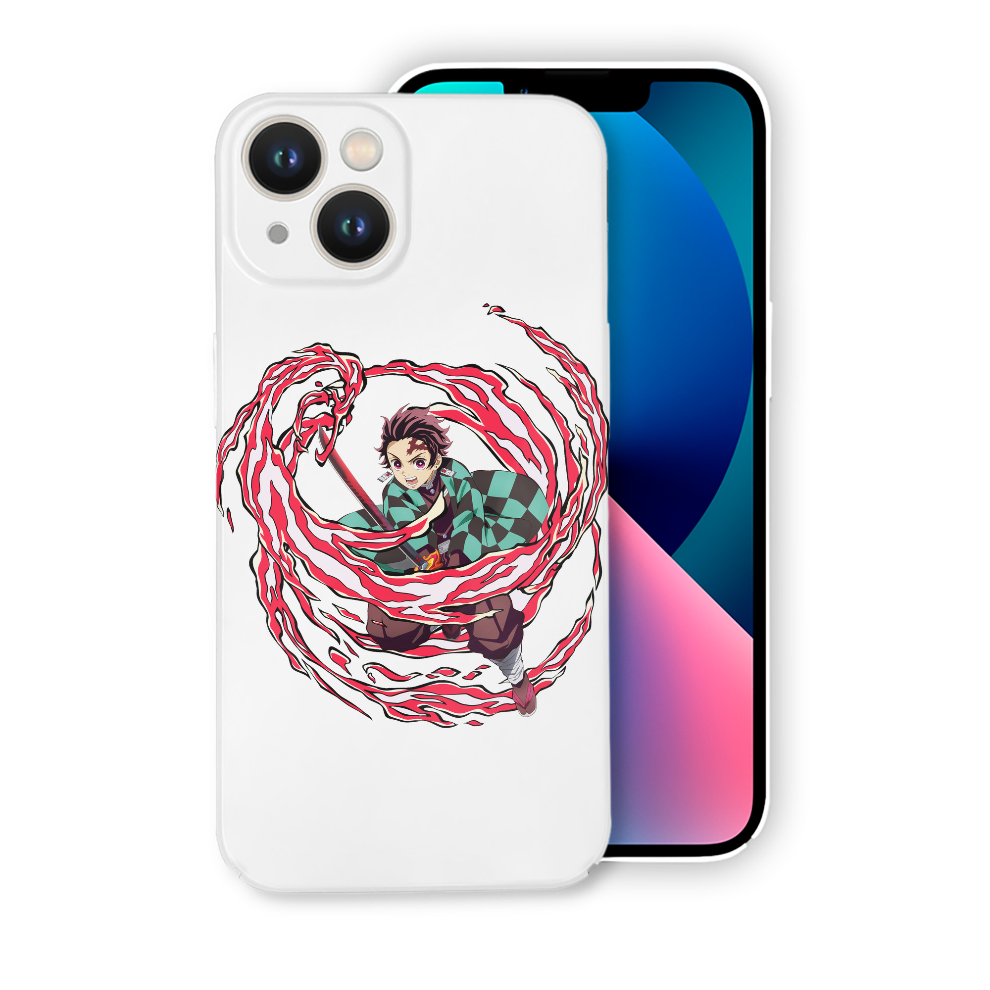 （画像用） 鬼滅の刃 竈門 炭治郎／かまど たんじろう Kamado Tanjirou 【iPhone 14シリーズ対応】ハードケース