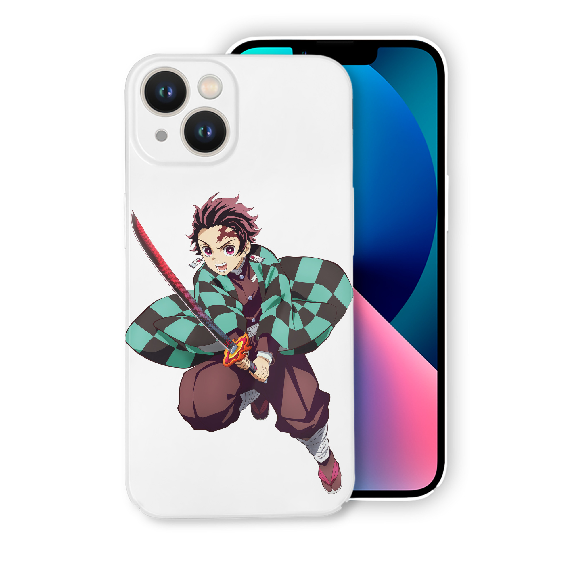 （画像用） 鬼滅の刃 竈門 炭治郎／かまど たんじろう Kamado Tanjirou 【iPhone 14シリーズ対応】ハードケース