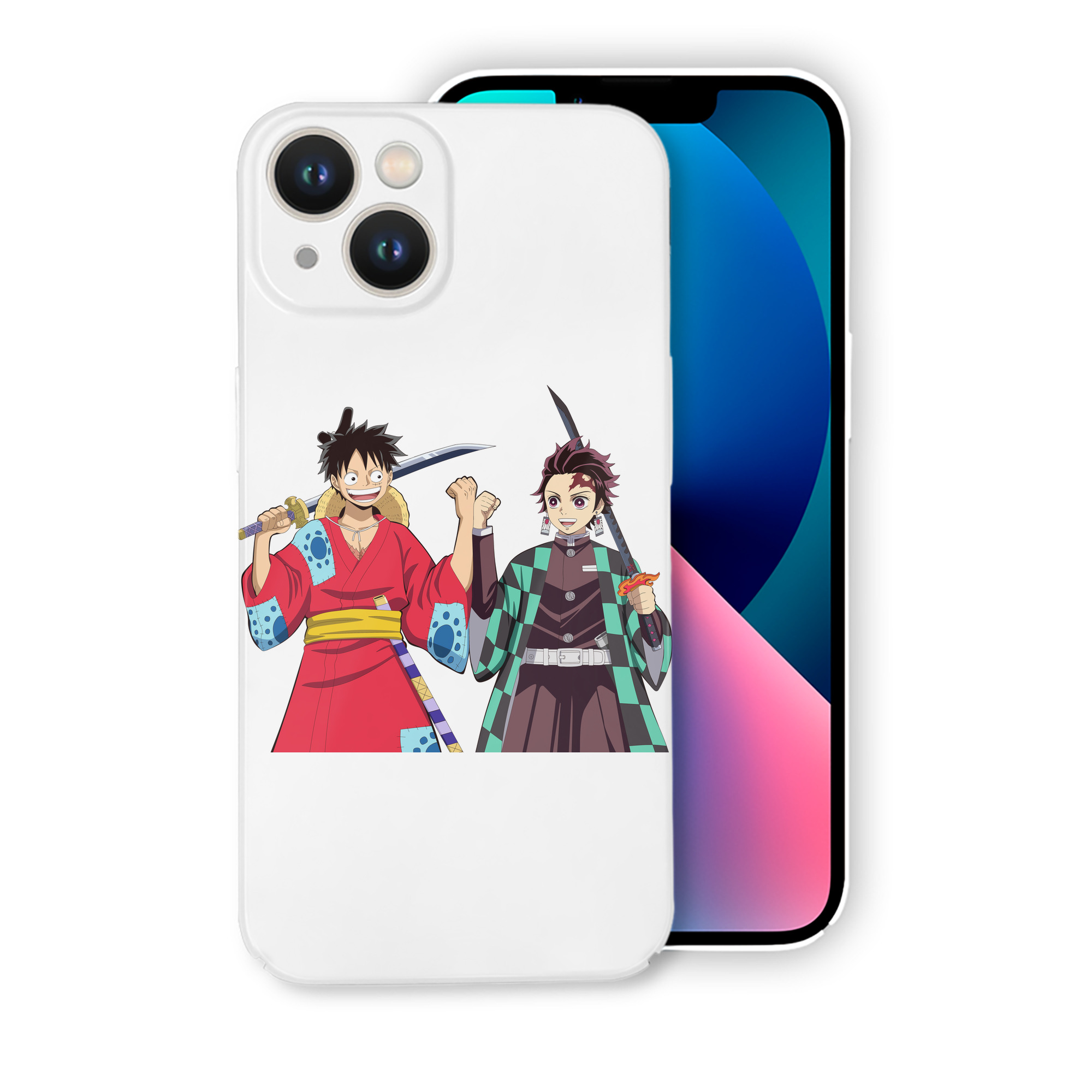 （画像用） 鬼滅の刃 竈門 炭治郎／かまど たんじろう Kamado Tanjirou 【iPhone 14シリーズ対応】ハードケース