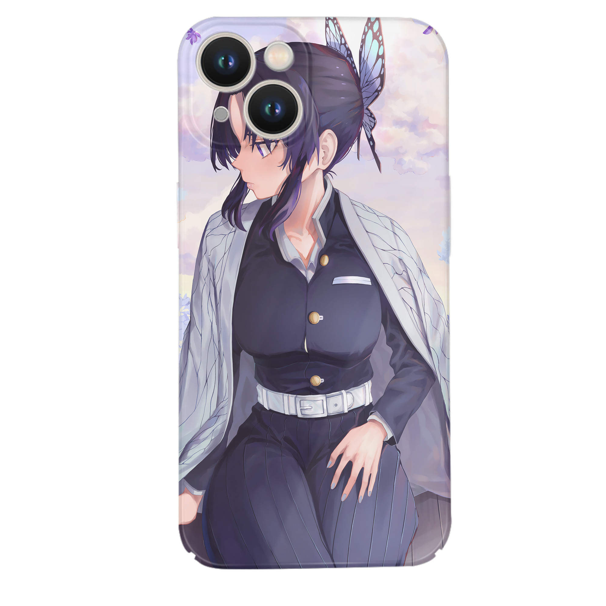 （画像用） 鬼滅の刃（きめつのやいば）蟲柱-胡蝶 しのぶ／こちょう しのぶ Kochou Shinobu 【iPhone 14シリーズ対応】ハードケース