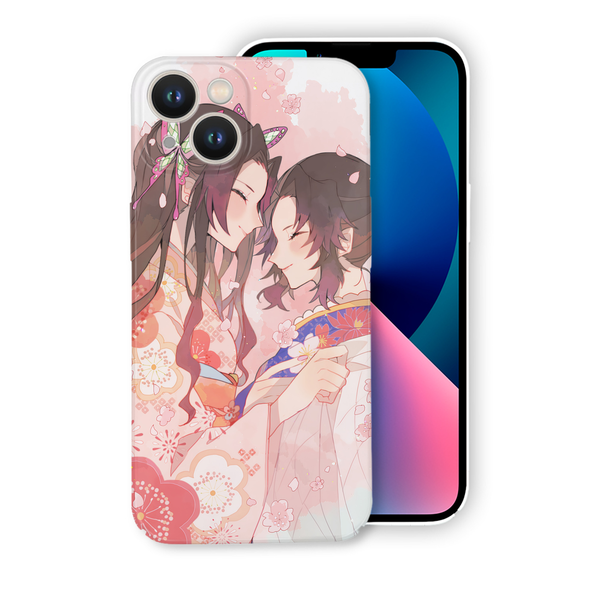 （画像用） 鬼滅の刃（きめつのやいば）蟲柱-胡蝶 しのぶ／こちょう しのぶ Kochou Shinobu 【iPhone 14シリーズ対応】ハードケース