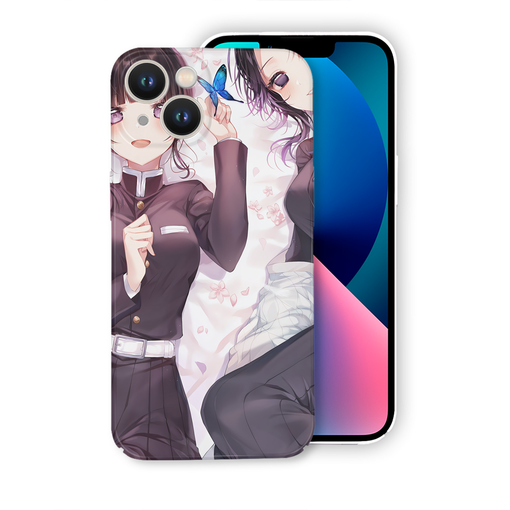 （画像用） 鬼滅の刃（きめつのやいば）蟲柱-胡蝶 しのぶ／こちょう しのぶ Kochou Shinobu 【iPhone 14シリーズ対応】ハードケース