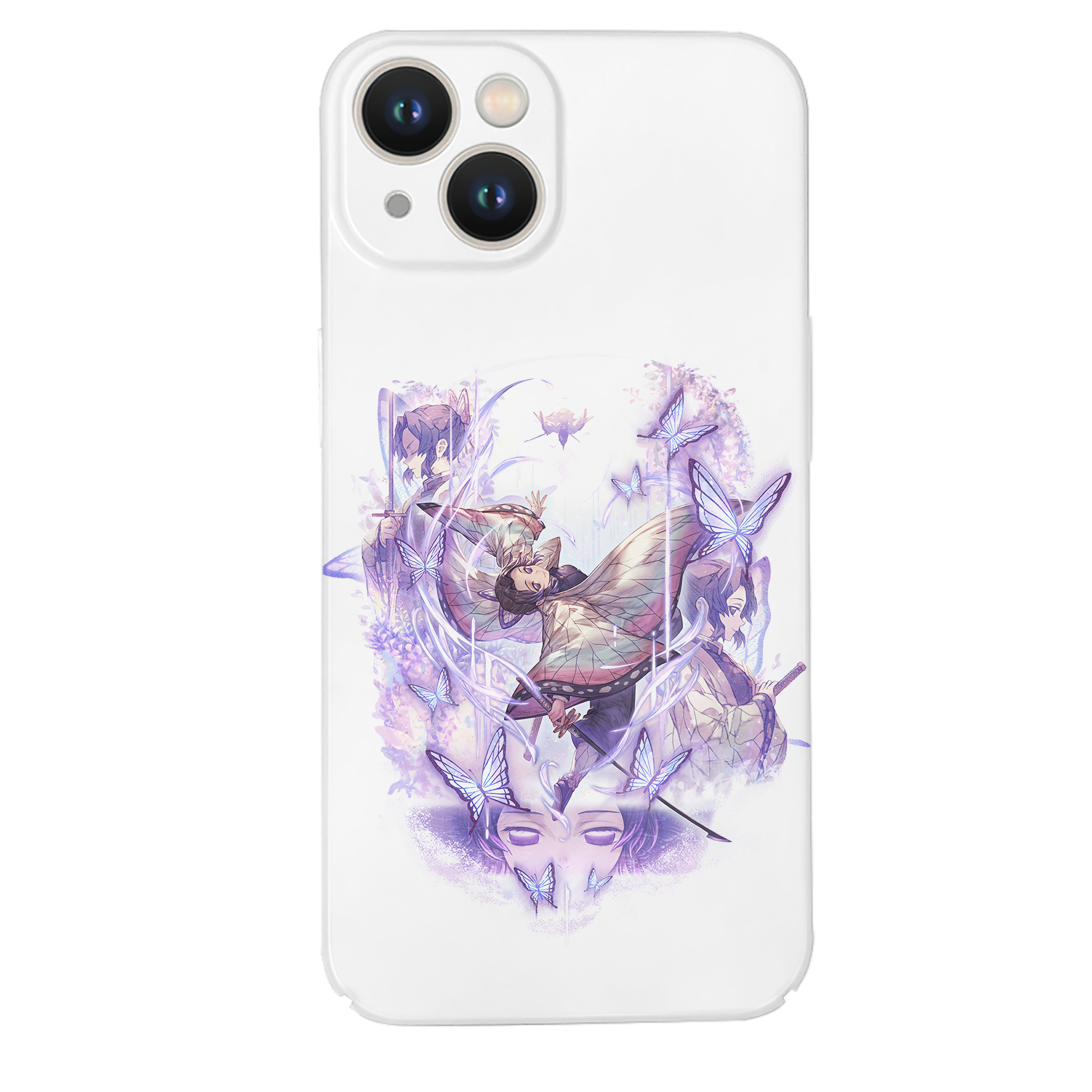 （画像用） 鬼滅の刃（きめつのやいば）蟲柱-胡蝶 しのぶ／こちょう しのぶ Kochou Shinobu 【iPhone 14シリーズ対応】ハードケース