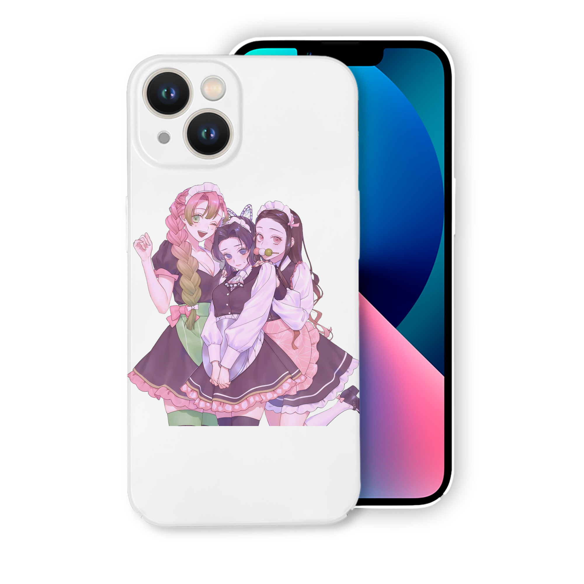 （画像用） 鬼滅の刃（きめつのやいば）蟲柱-胡蝶 しのぶ／こちょう しのぶ Kochou Shinobu 【iPhone 14シリーズ対応】ハードケース