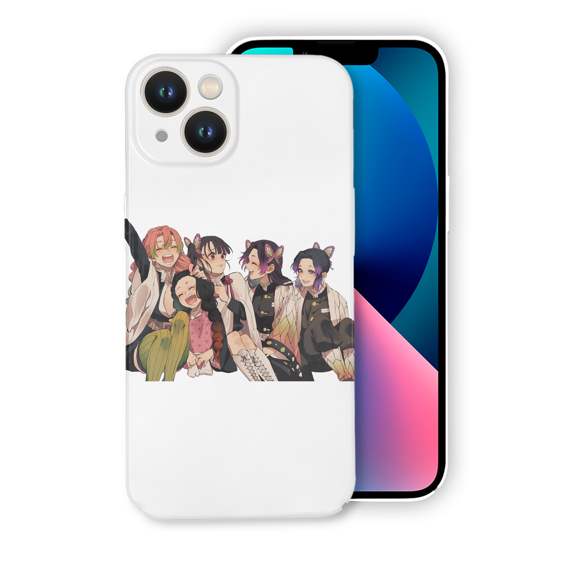（画像用） 鬼滅の刃（きめつのやいば）蟲柱-胡蝶 しのぶ／こちょう しのぶ Kochou Shinobu 【iPhone 14シリーズ対応】ハードケース
