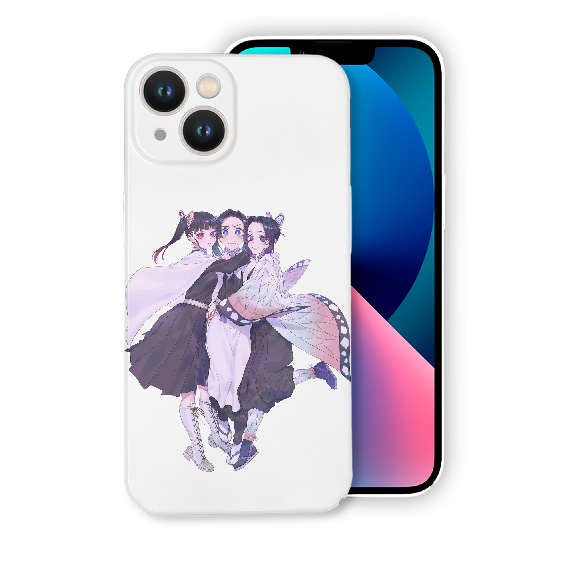 （画像用） 鬼滅の刃（きめつのやいば）蟲柱-胡蝶 しのぶ／こちょう しのぶ Kochou Shinobu 【iPhone 14シリーズ対応】ハードケース