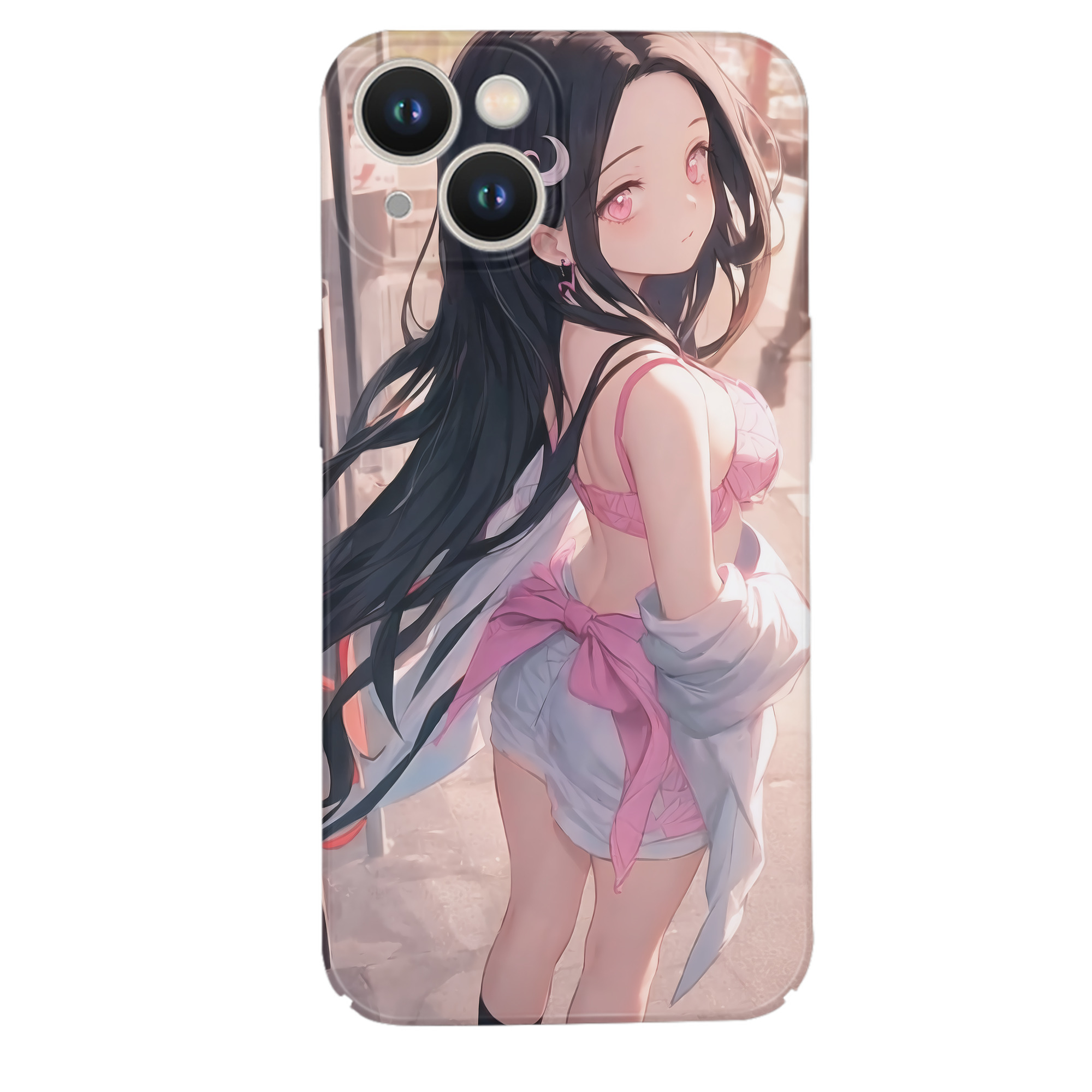 （画像用） 鬼滅の刃（きめつのやいば）竈門 禰󠄀豆子／かまど ねずこ Kamado Nezuko 【iPhone 14シリーズ対応】ハードケース