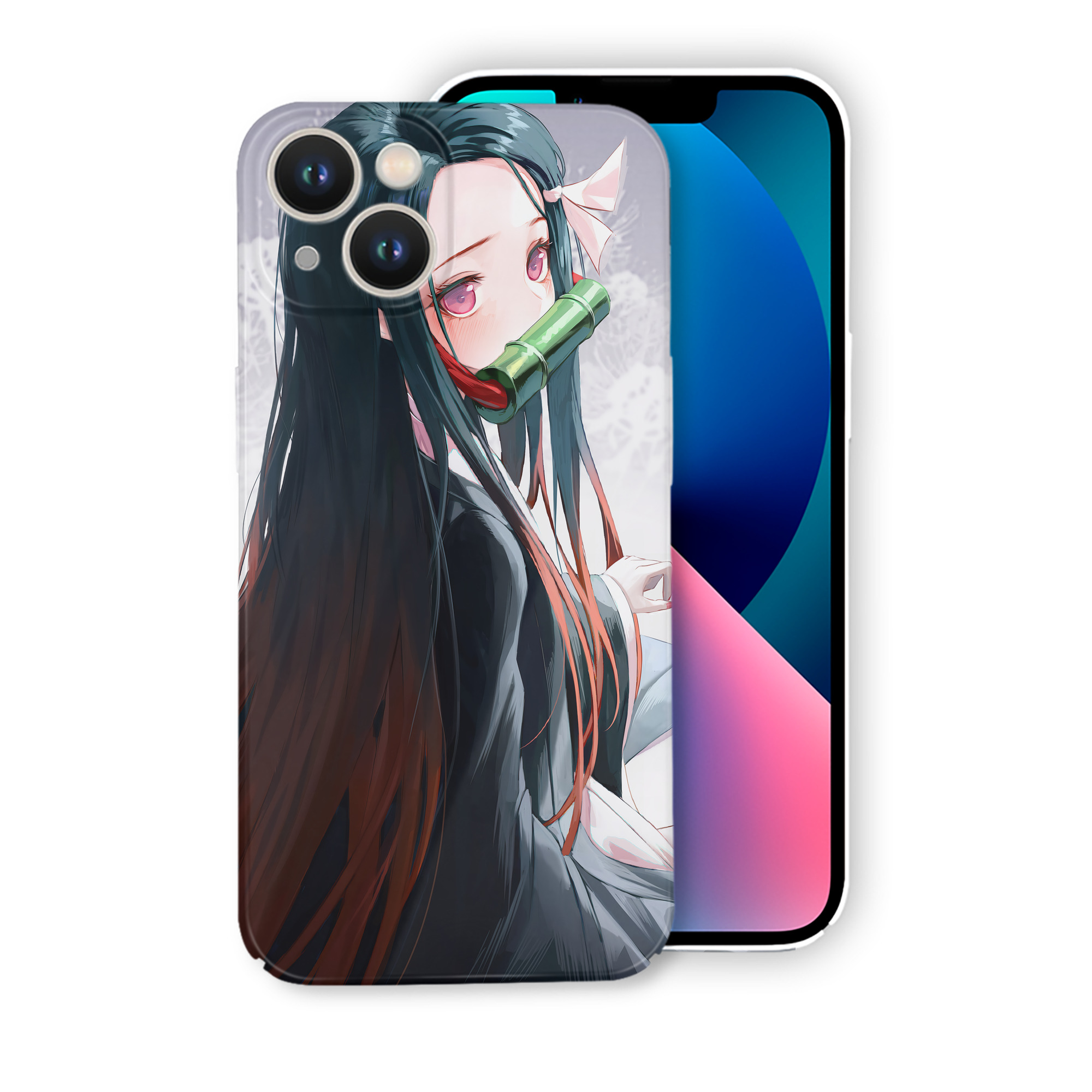 （画像用） 鬼滅の刃（きめつのやいば）竈門 禰󠄀豆子／かまど ねずこ Kamado Nezuko 【iPhone 14シリーズ対応】ハードケース