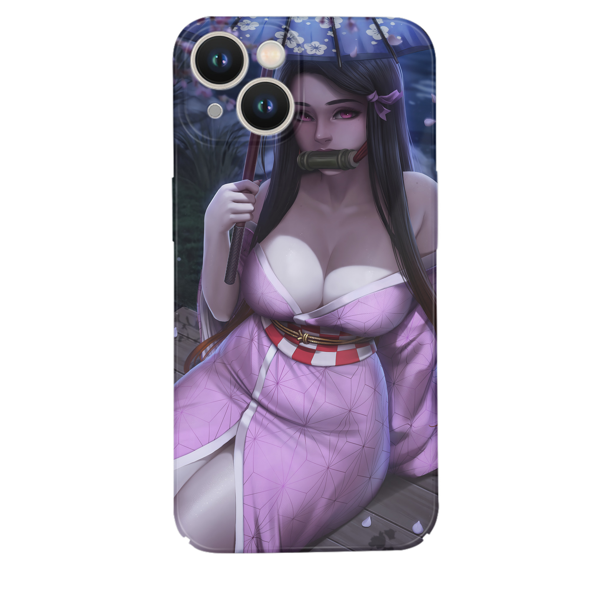 （画像用） 鬼滅の刃（きめつのやいば）竈門 禰󠄀豆子／かまど ねずこ Kamado Nezuko 【iPhone 14シリーズ対応】ハードケース