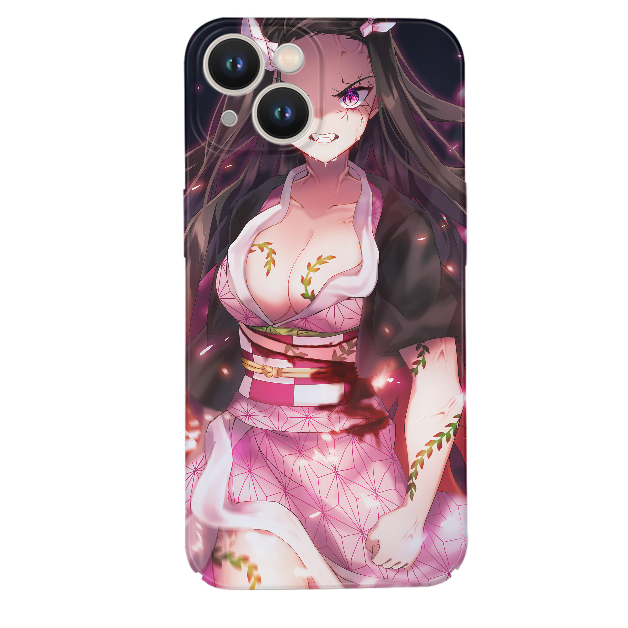 （画像用） 鬼滅の刃（きめつのやいば）竈門 禰󠄀豆子／かまど ねずこ Kamado Nezuko 【iPhone 14シリーズ対応】ハードケース