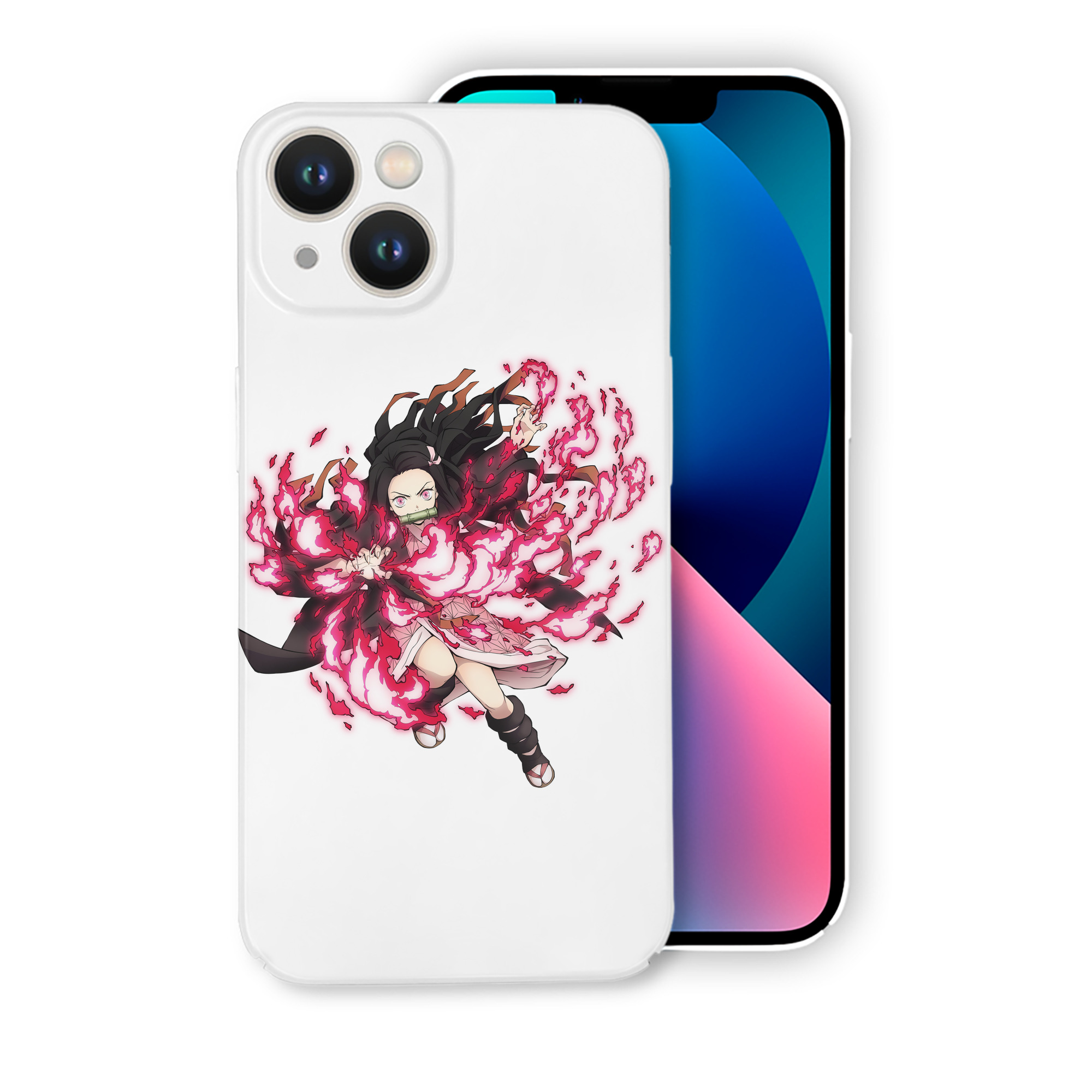 （画像用） 鬼滅の刃（きめつのやいば）竈門 禰󠄀豆子／かまど ねずこ Kamado Nezuko 【iPhone 14シリーズ対応】ハードケース