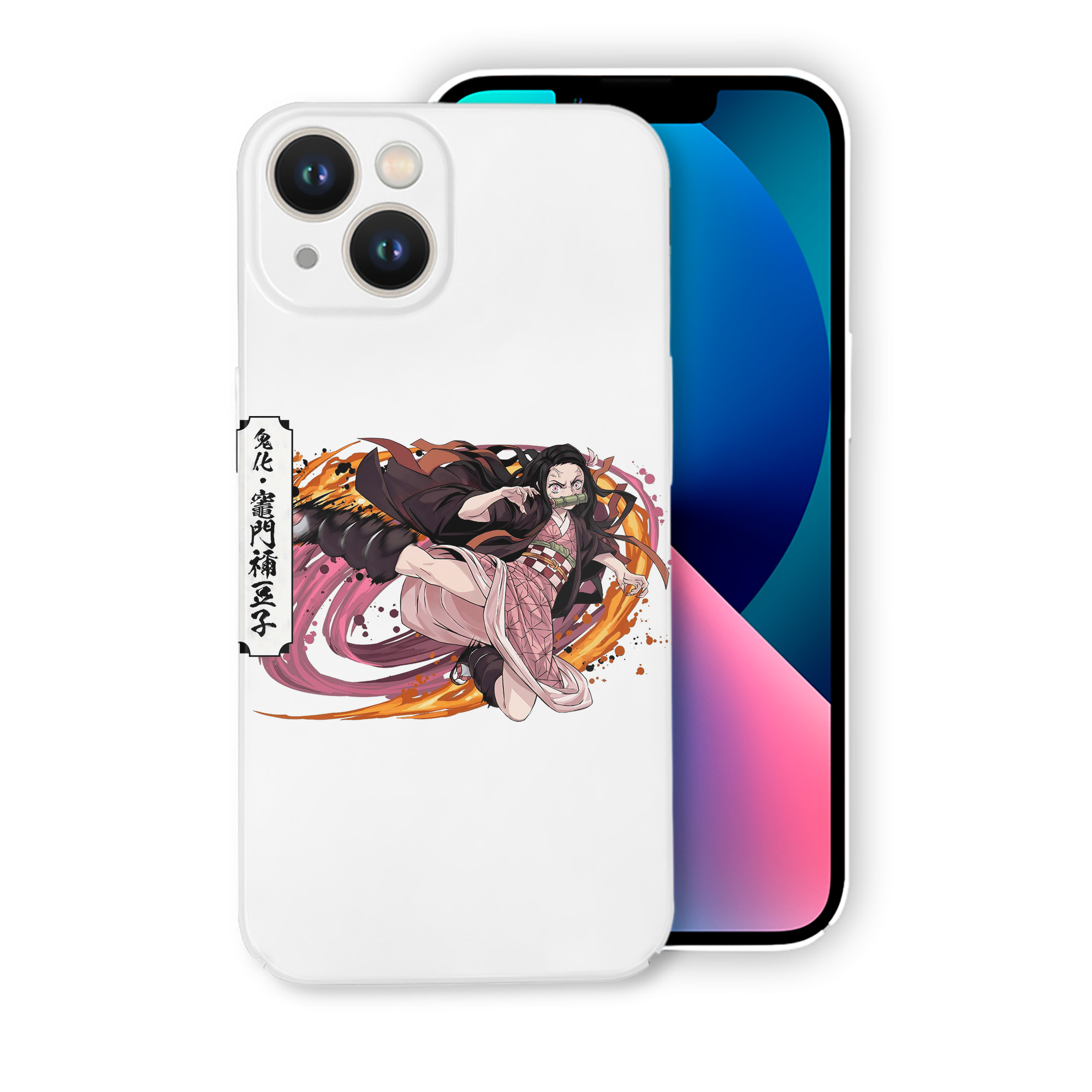 （画像用） 鬼滅の刃（きめつのやいば）竈門 禰󠄀豆子／かまど ねずこ Kamado Nezuko 【iPhone 14シリーズ対応】ハードケース