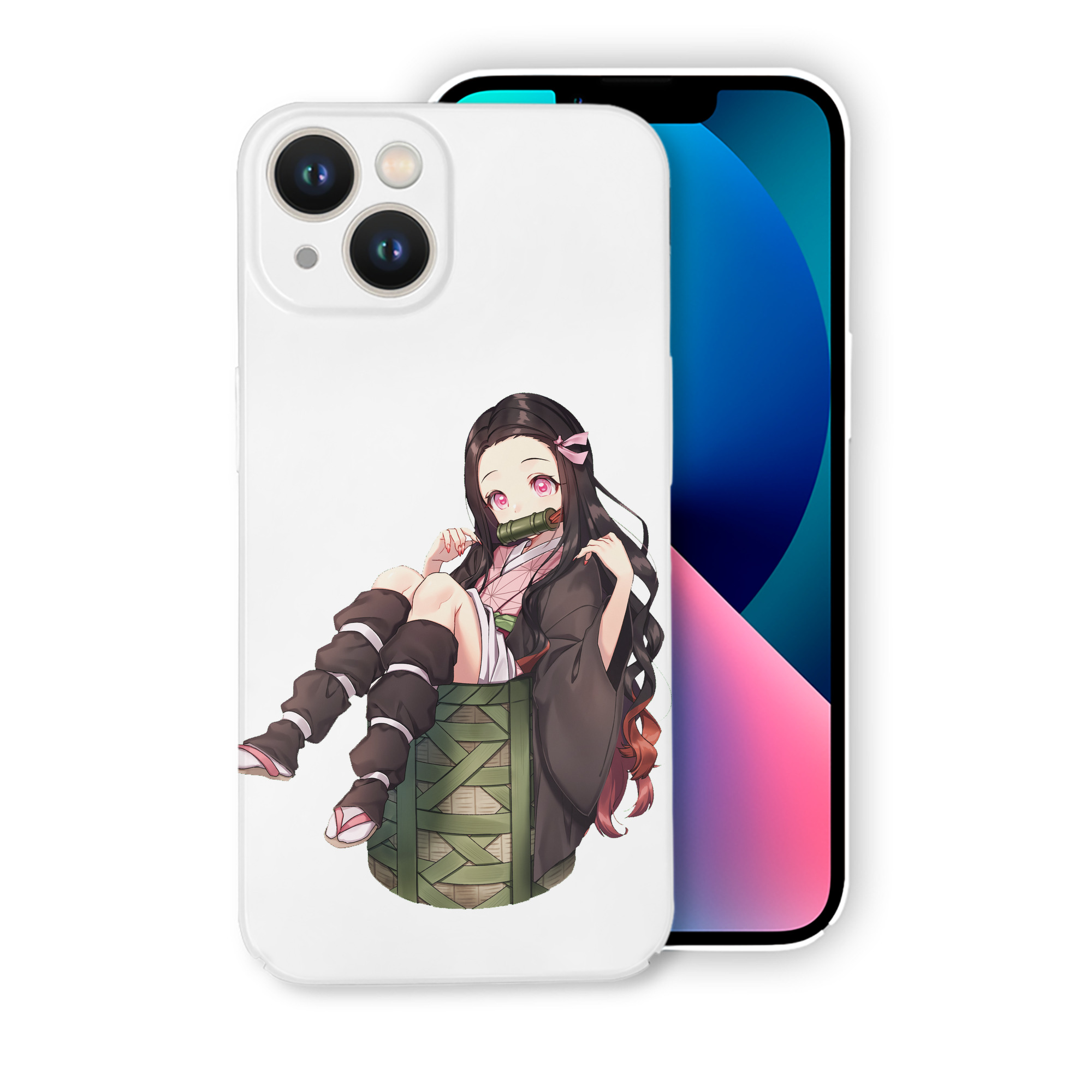 （画像用） 鬼滅の刃（きめつのやいば）竈門 禰󠄀豆子／かまど ねずこ Kamado Nezuko 【iPhone 14シリーズ対応】ハードケース