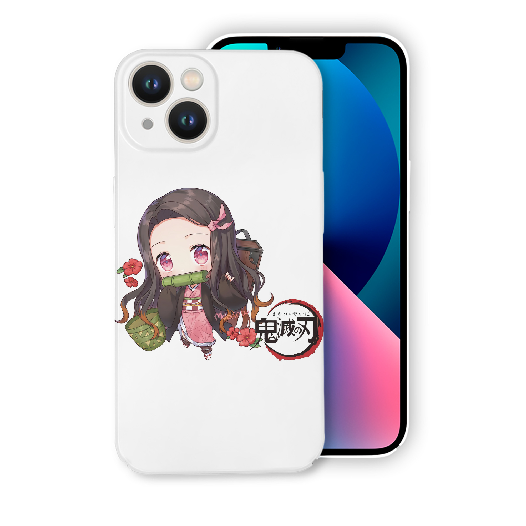 （画像用） 鬼滅の刃（きめつのやいば）竈門 禰󠄀豆子／かまど ねずこ Kamado Nezuko 【iPhone 14シリーズ対応】ハードケース
