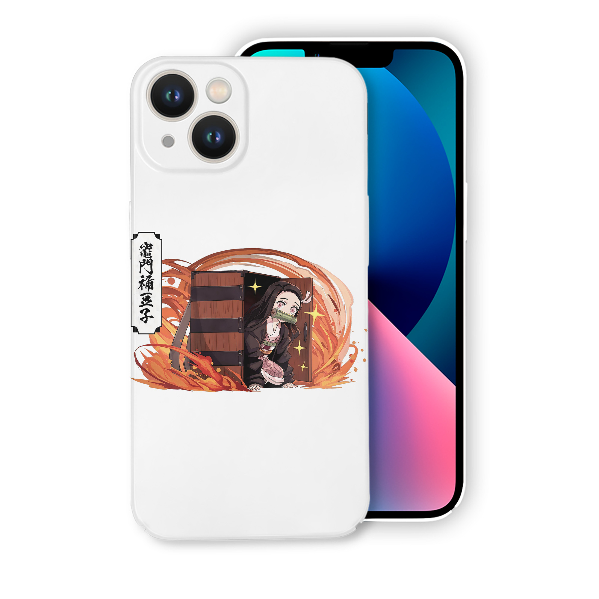 （画像用） 鬼滅の刃（きめつのやいば）竈門 禰󠄀豆子／かまど ねずこ Kamado Nezuko 【iPhone 14シリーズ対応】ハードケース