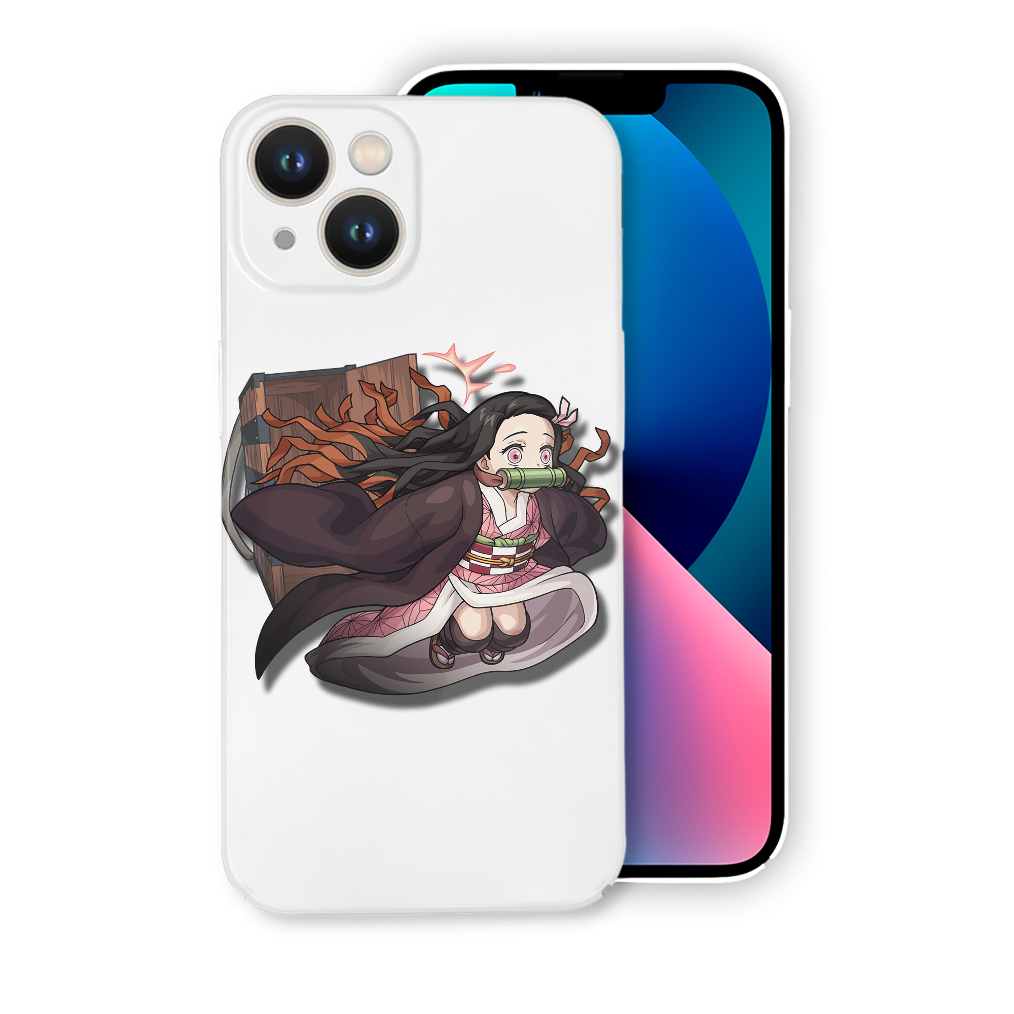 （画像用） 鬼滅の刃（きめつのやいば）竈門 禰󠄀豆子／かまど ねずこ Kamado Nezuko 【iPhone 14シリーズ対応】ハードケース