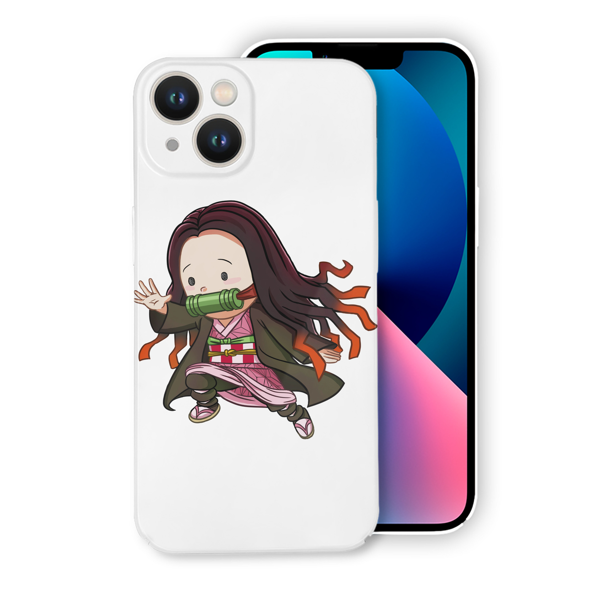 （画像用） 鬼滅の刃（きめつのやいば）竈門 禰󠄀豆子／かまど ねずこ Kamado Nezuko 【iPhone 14シリーズ対応】ハードケース
