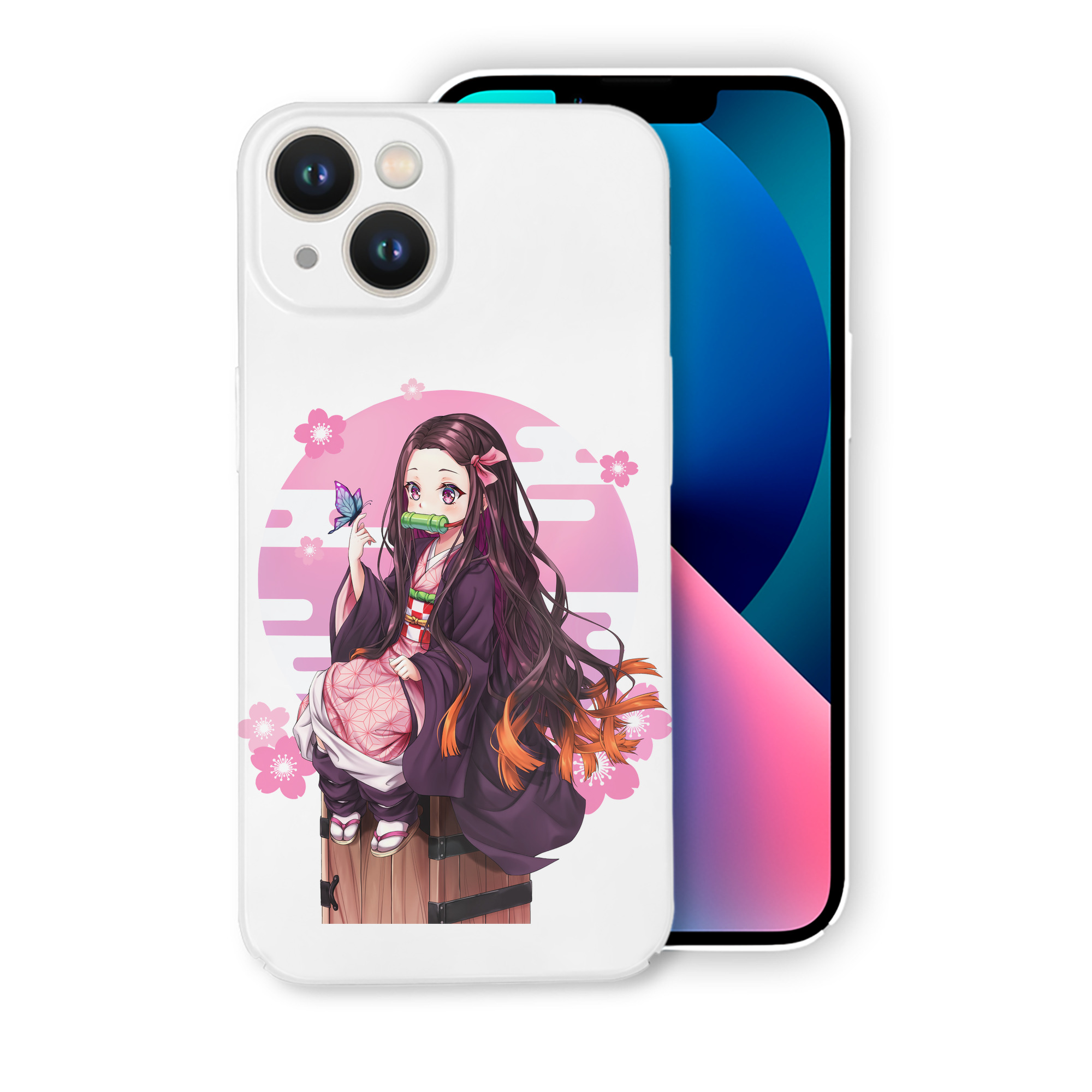 （画像用） 鬼滅の刃（きめつのやいば）竈門 禰󠄀豆子／かまど ねずこ Kamado Nezuko 【iPhone 14シリーズ対応】ハードケース