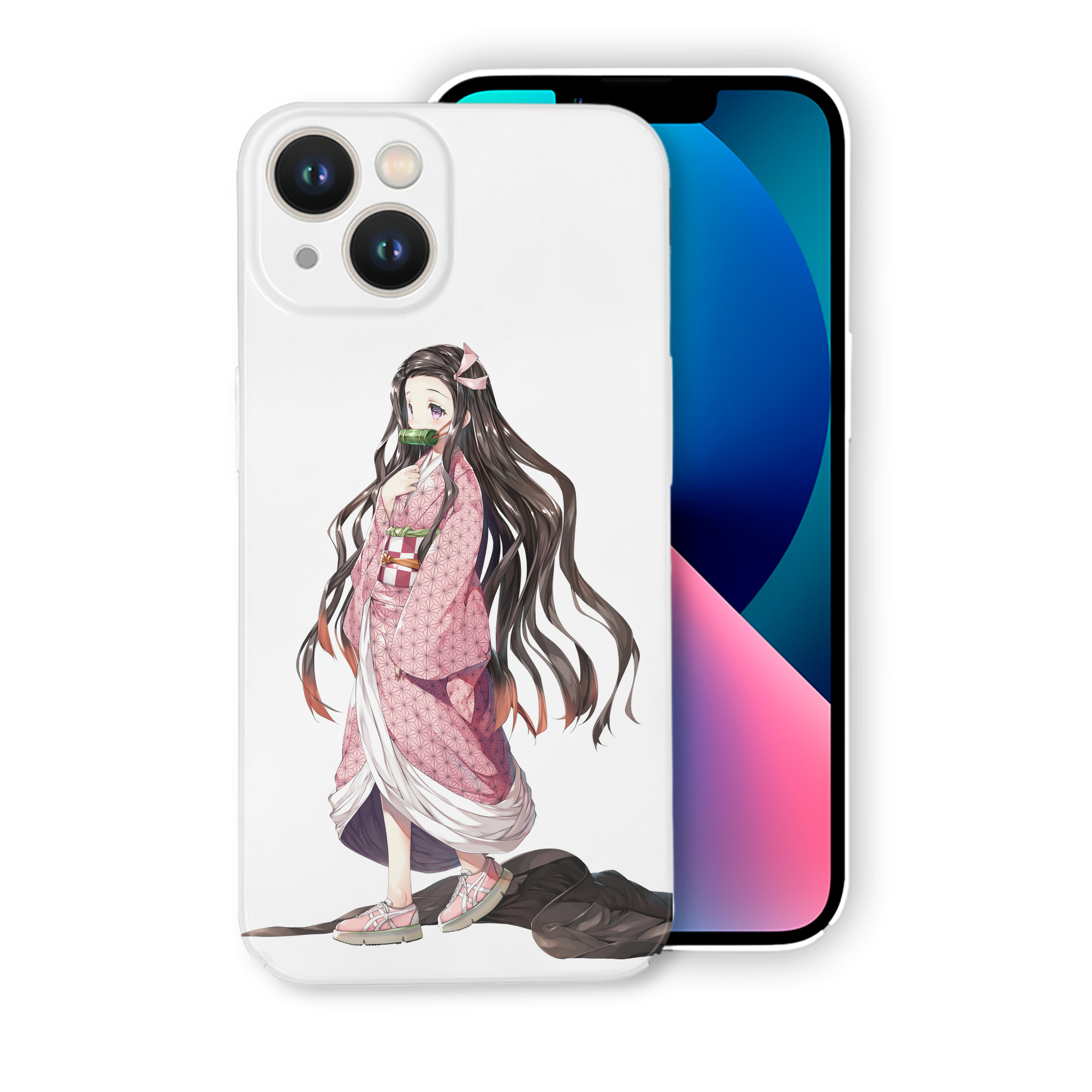 （画像用） 鬼滅の刃（きめつのやいば）竈門 禰󠄀豆子／かまど ねずこ Kamado Nezuko 【iPhone 14シリーズ対応】ハードケース