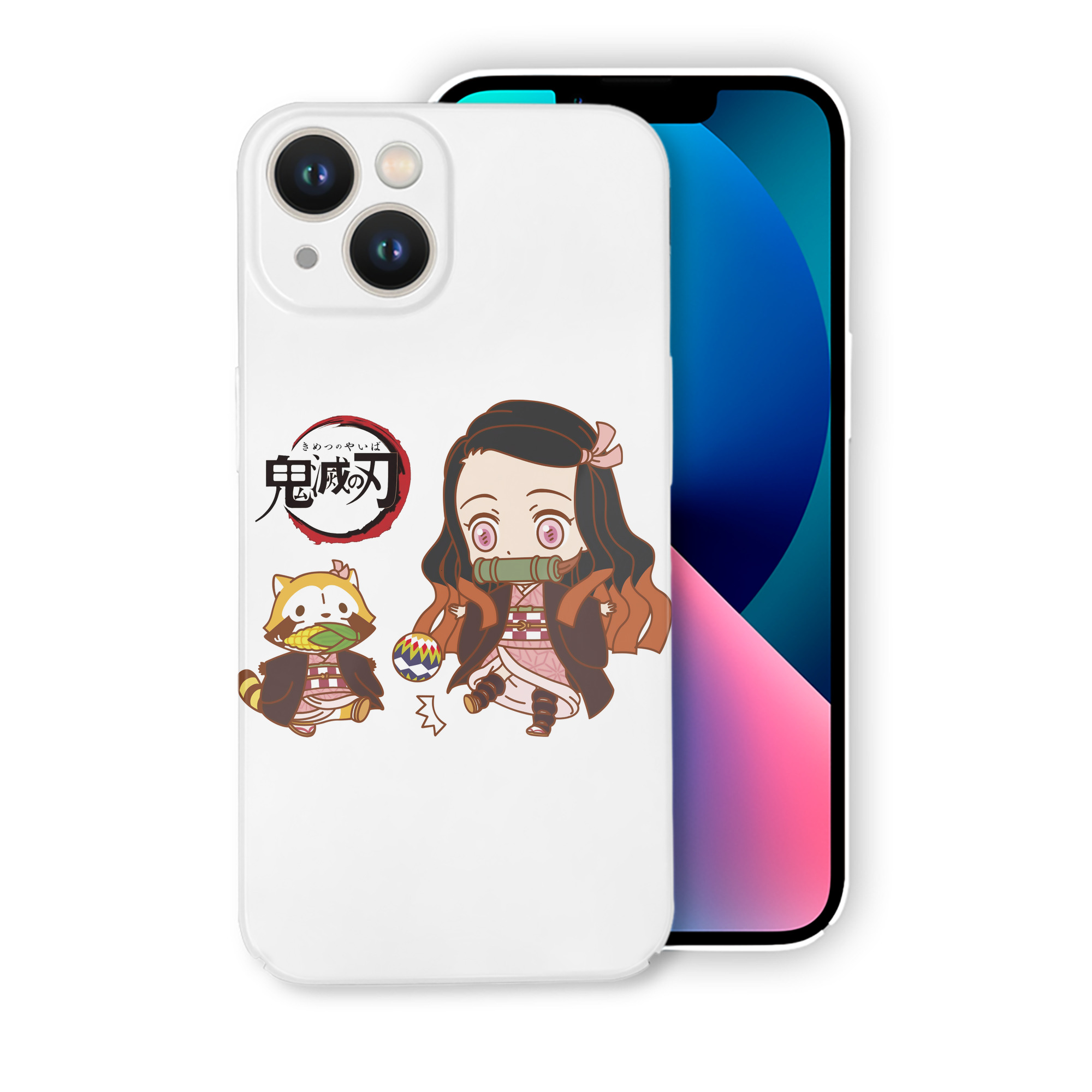（画像用） 鬼滅の刃（きめつのやいば）竈門 禰󠄀豆子／かまど ねずこ Kamado Nezuko 【iPhone 14シリーズ対応】ハードケース