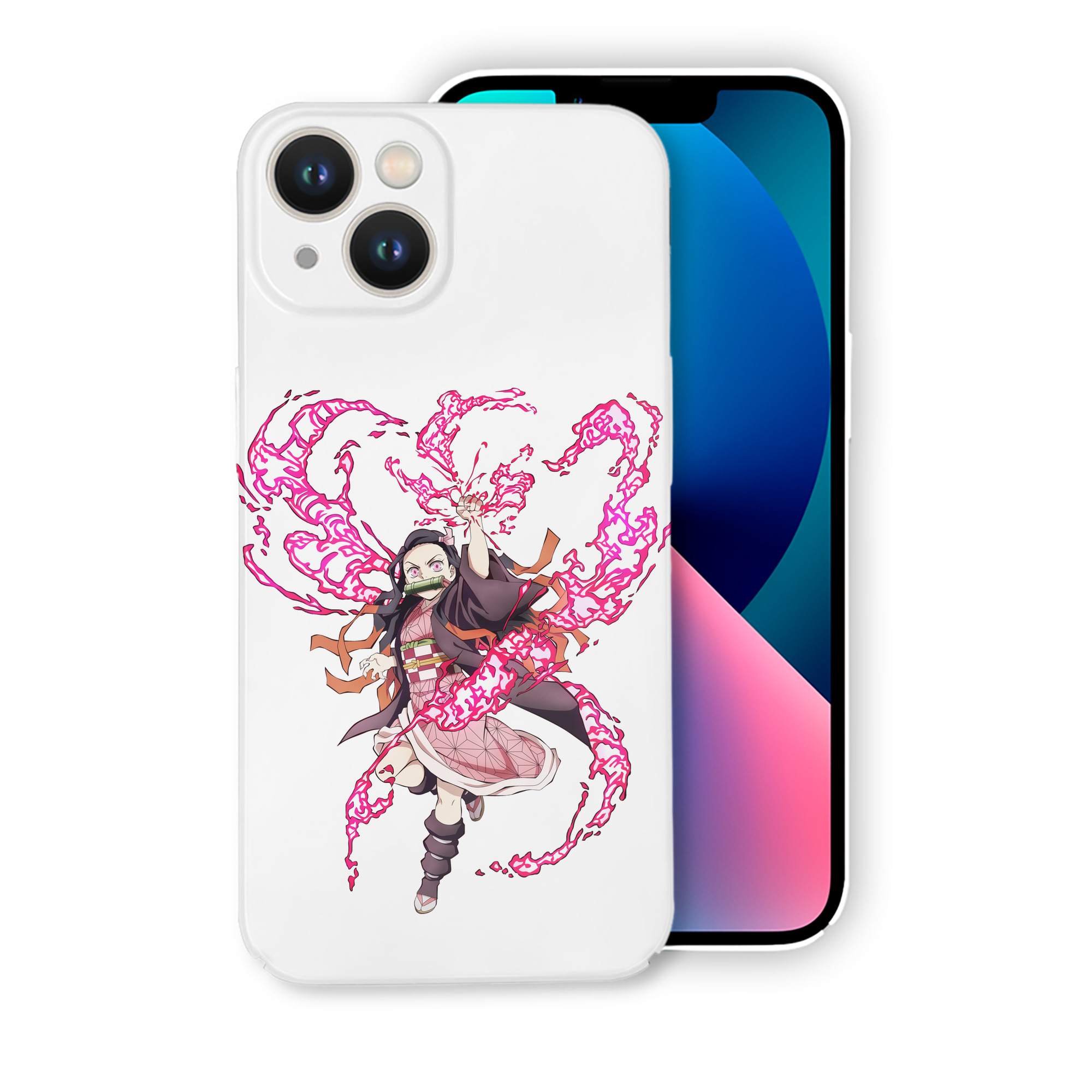 （画像用） 鬼滅の刃（きめつのやいば）竈門 禰󠄀豆子／かまど ねずこ Kamado Nezuko 【iPhone 14シリーズ対応】ハードケース