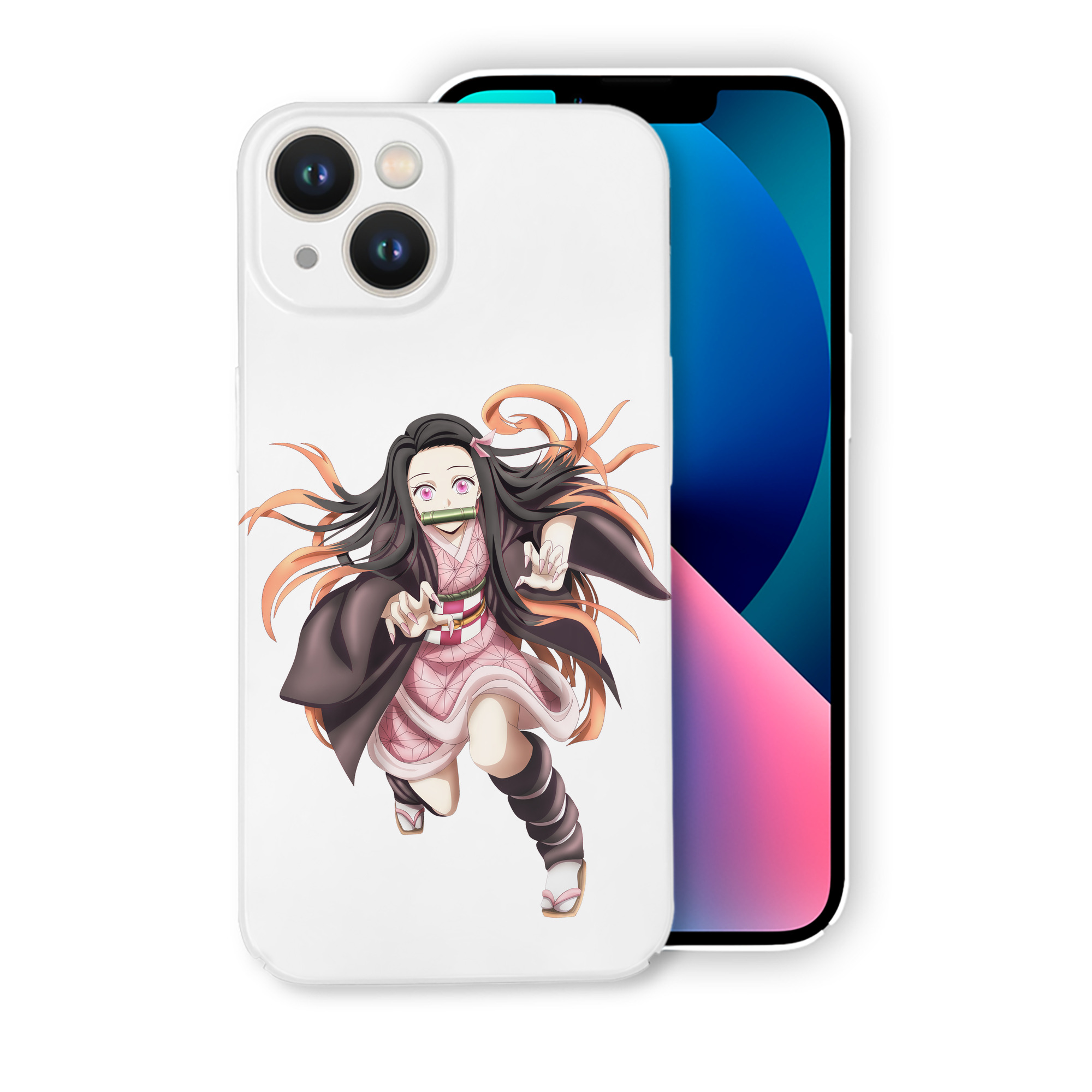 （画像用） 鬼滅の刃（きめつのやいば）竈門 禰󠄀豆子／かまど ねずこ Kamado Nezuko 【iPhone 14シリーズ対応】ハードケース