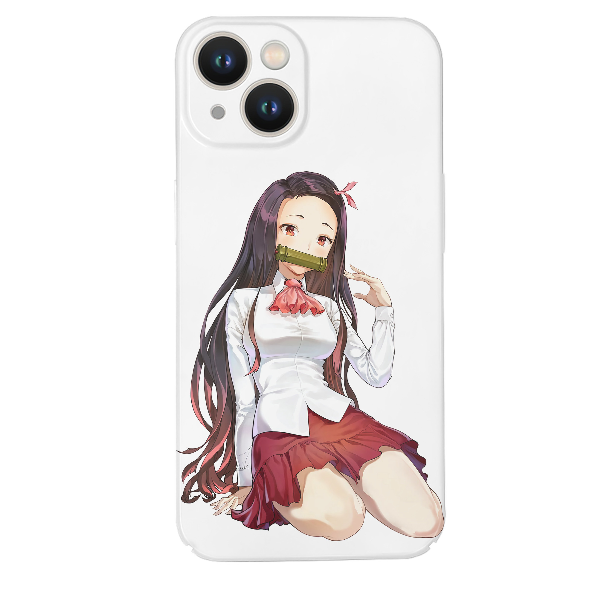 （画像用） 鬼滅の刃（きめつのやいば）竈門 禰󠄀豆子／かまど ねずこ Kamado Nezuko 【iPhone 14シリーズ対応】ハードケース