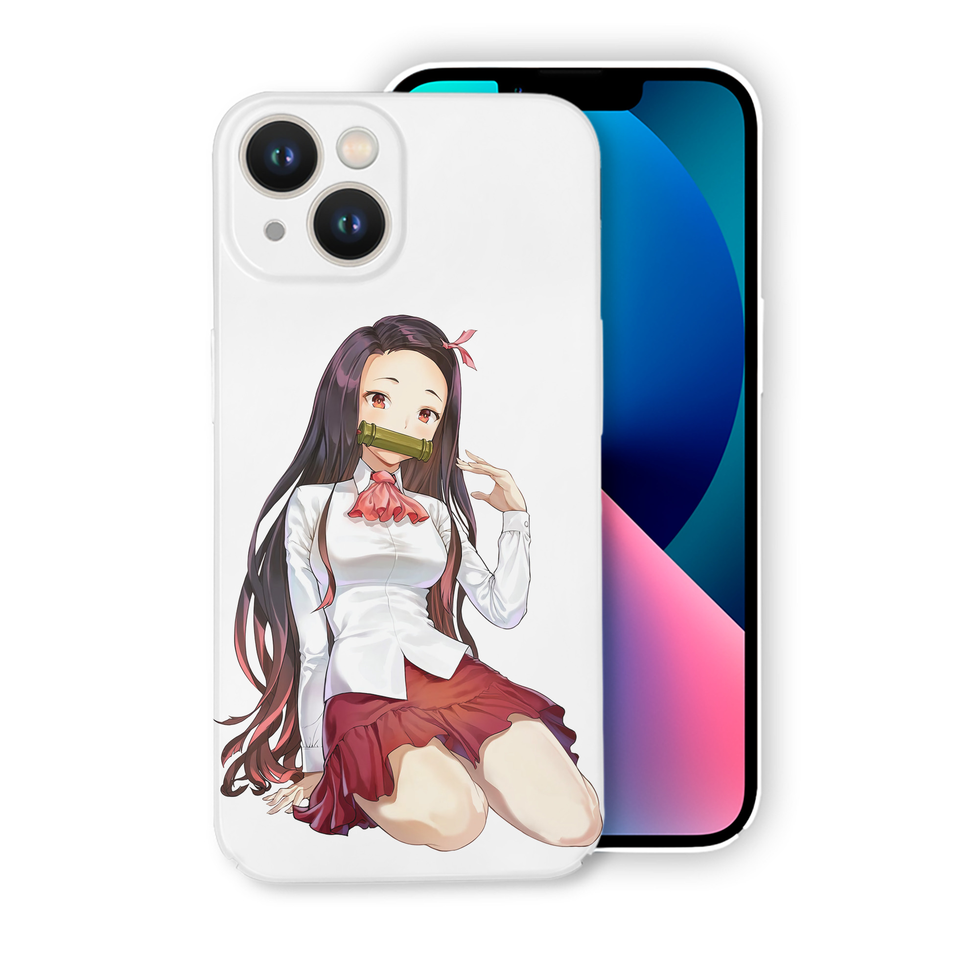（画像用） 鬼滅の刃（きめつのやいば）竈門 禰󠄀豆子／かまど ねずこ Kamado Nezuko 【iPhone 14シリーズ対応】ハードケース