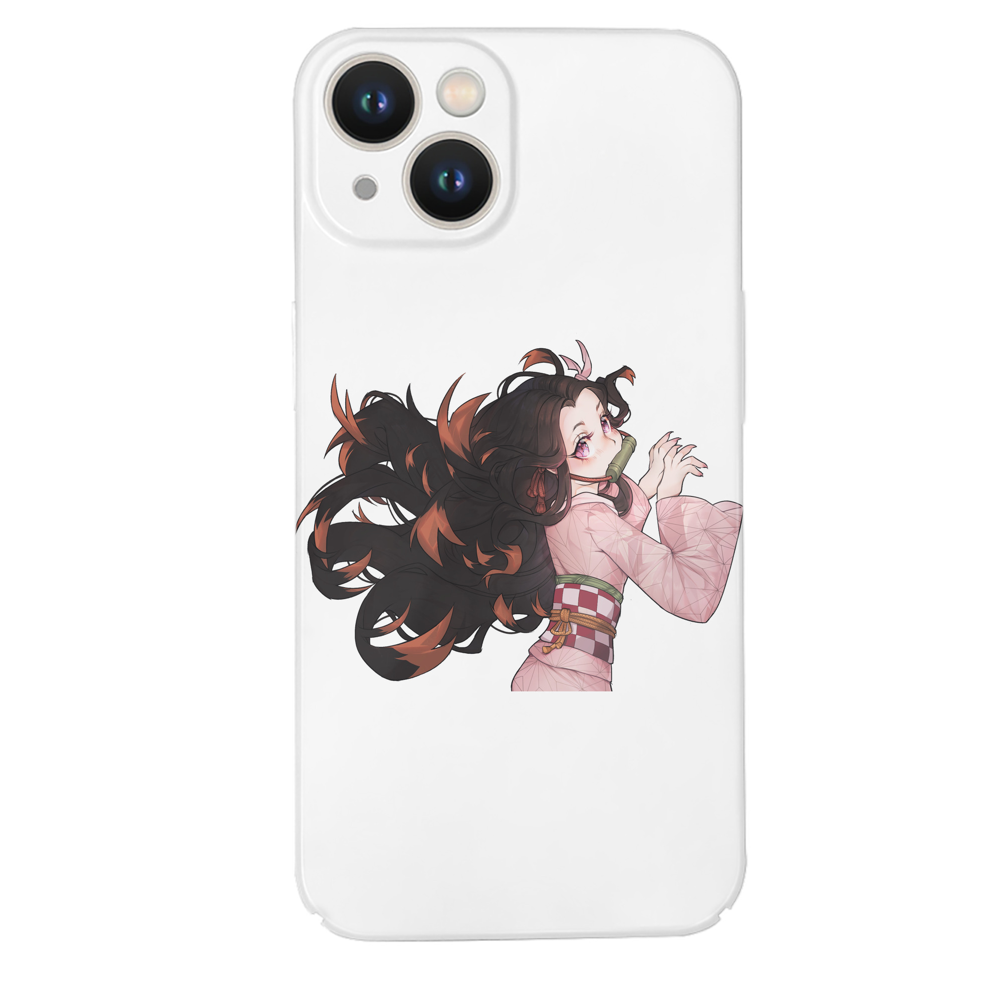 （画像用） 鬼滅の刃（きめつのやいば）竈門 禰󠄀豆子／かまど ねずこ Kamado Nezuko 【iPhone 14シリーズ対応】ハードケース