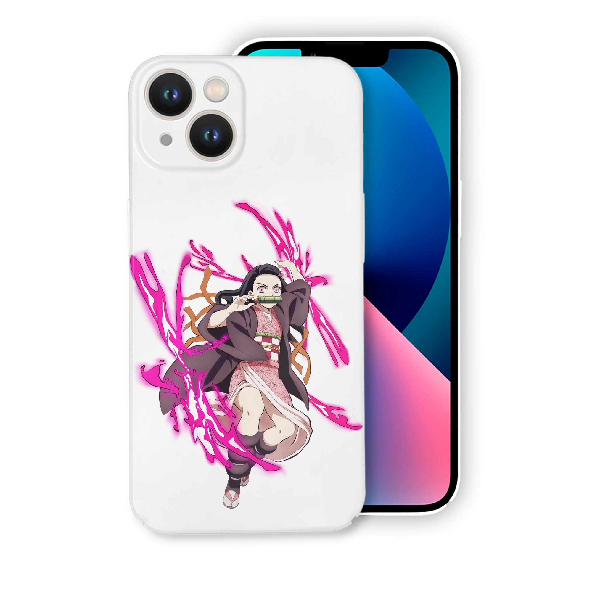 （画像用） 鬼滅の刃（きめつのやいば）竈門 禰󠄀豆子／かまど ねずこ Kamado Nezuko 【iPhone 14シリーズ対応】ハードケース