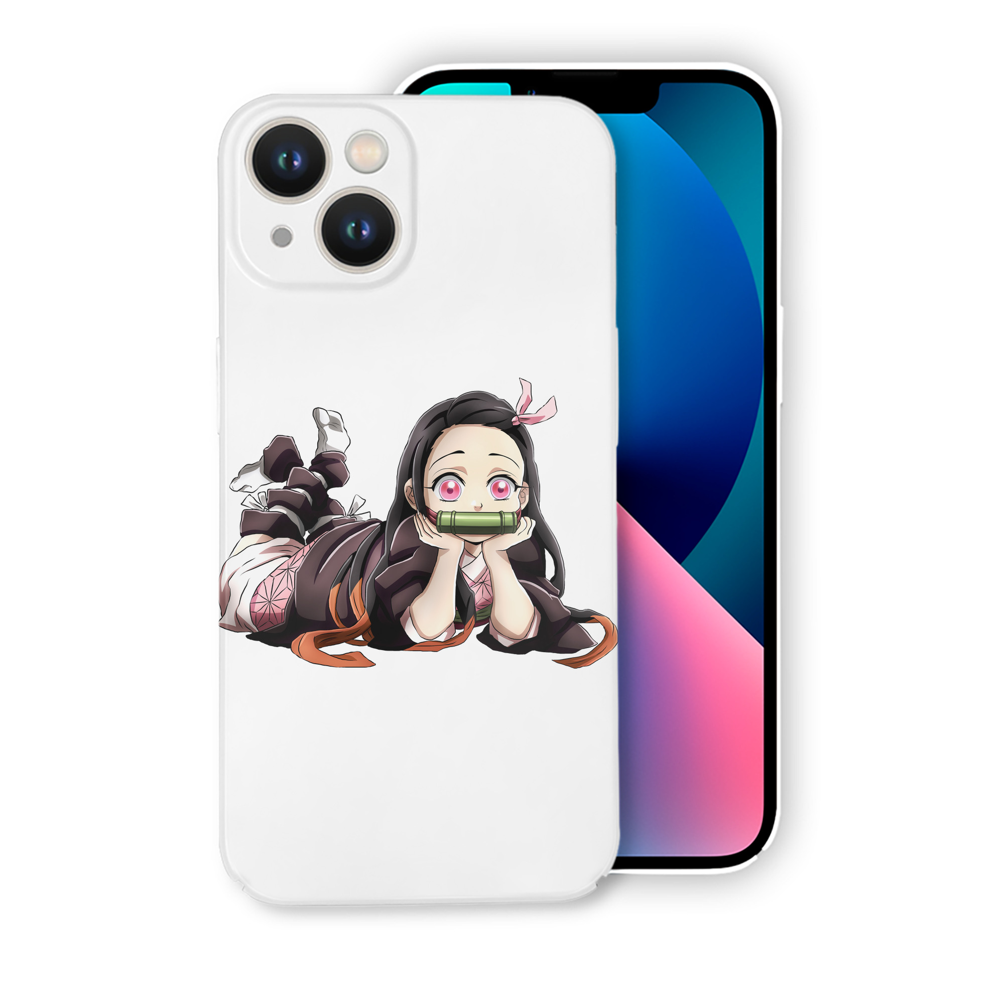 （画像用） 鬼滅の刃（きめつのやいば）竈門 禰󠄀豆子／かまど ねずこ Kamado Nezuko 【iPhone 14シリーズ対応】ハードケース