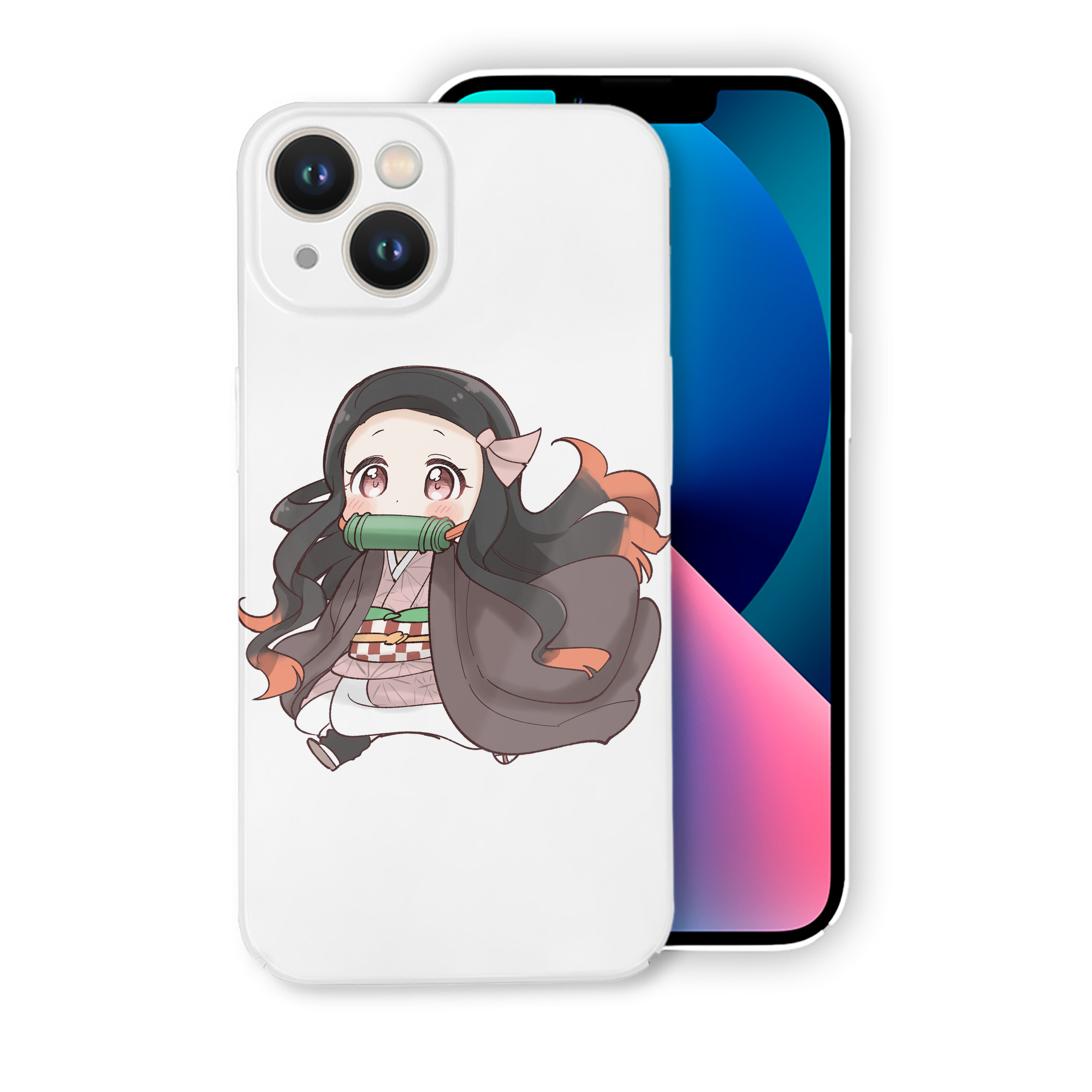 （画像用） 鬼滅の刃（きめつのやいば）竈門 禰󠄀豆子／かまど ねずこ Kamado Nezuko 【iPhone 14シリーズ対応】ハードケース