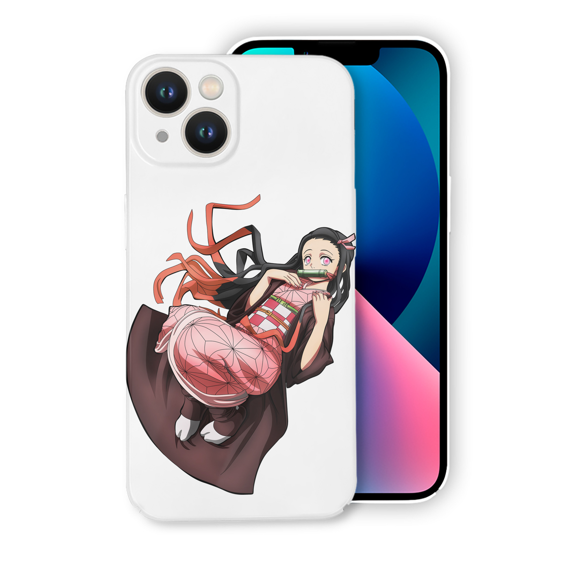 （画像用） 鬼滅の刃（きめつのやいば）竈門 禰󠄀豆子／かまど ねずこ Kamado Nezuko 【iPhone 14シリーズ対応】ハードケース