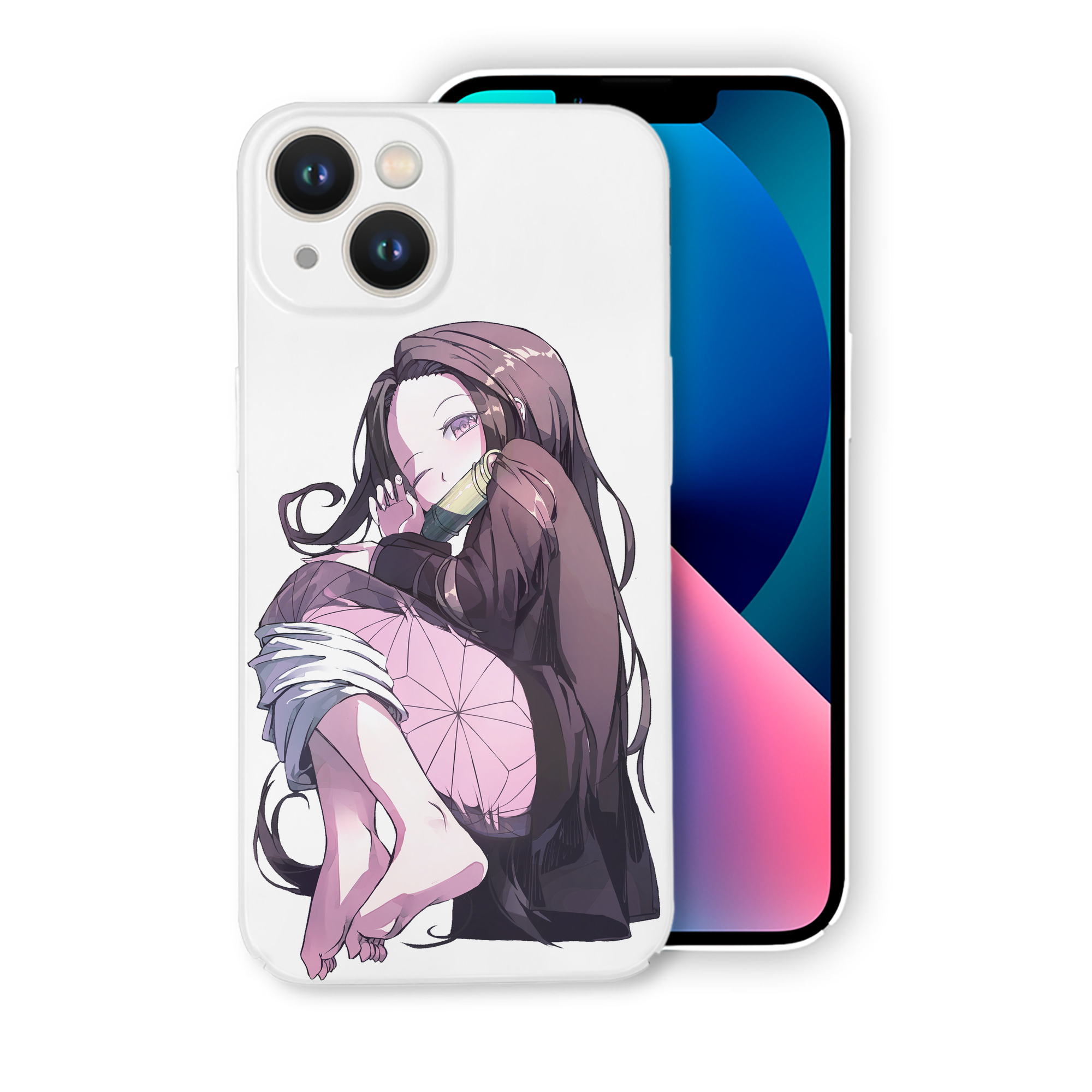 （画像用） 鬼滅の刃（きめつのやいば）竈門 禰󠄀豆子／かまど ねずこ Kamado Nezuko 【iPhone 14シリーズ対応】ハードケース
