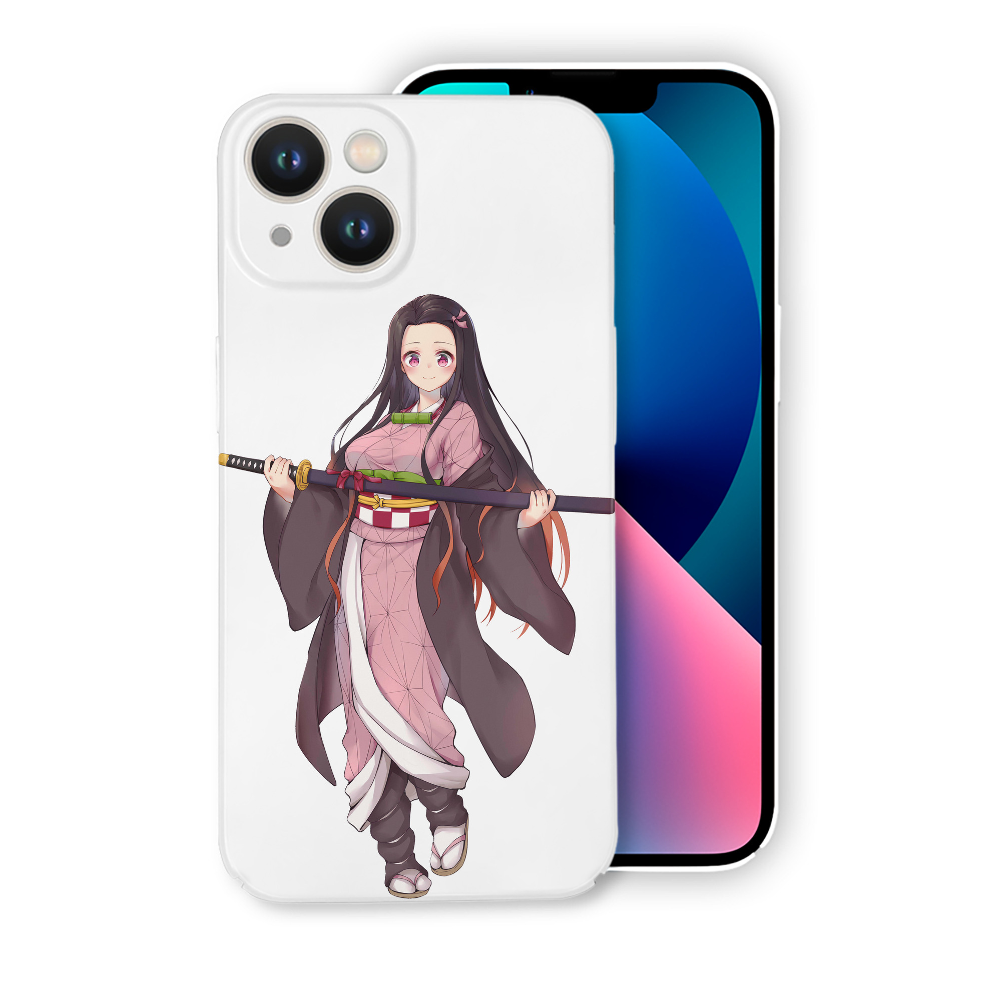 （画像用） 鬼滅の刃（きめつのやいば）竈門 禰󠄀豆子／かまど ねずこ Kamado Nezuko 【iPhone 14シリーズ対応】ハードケース
