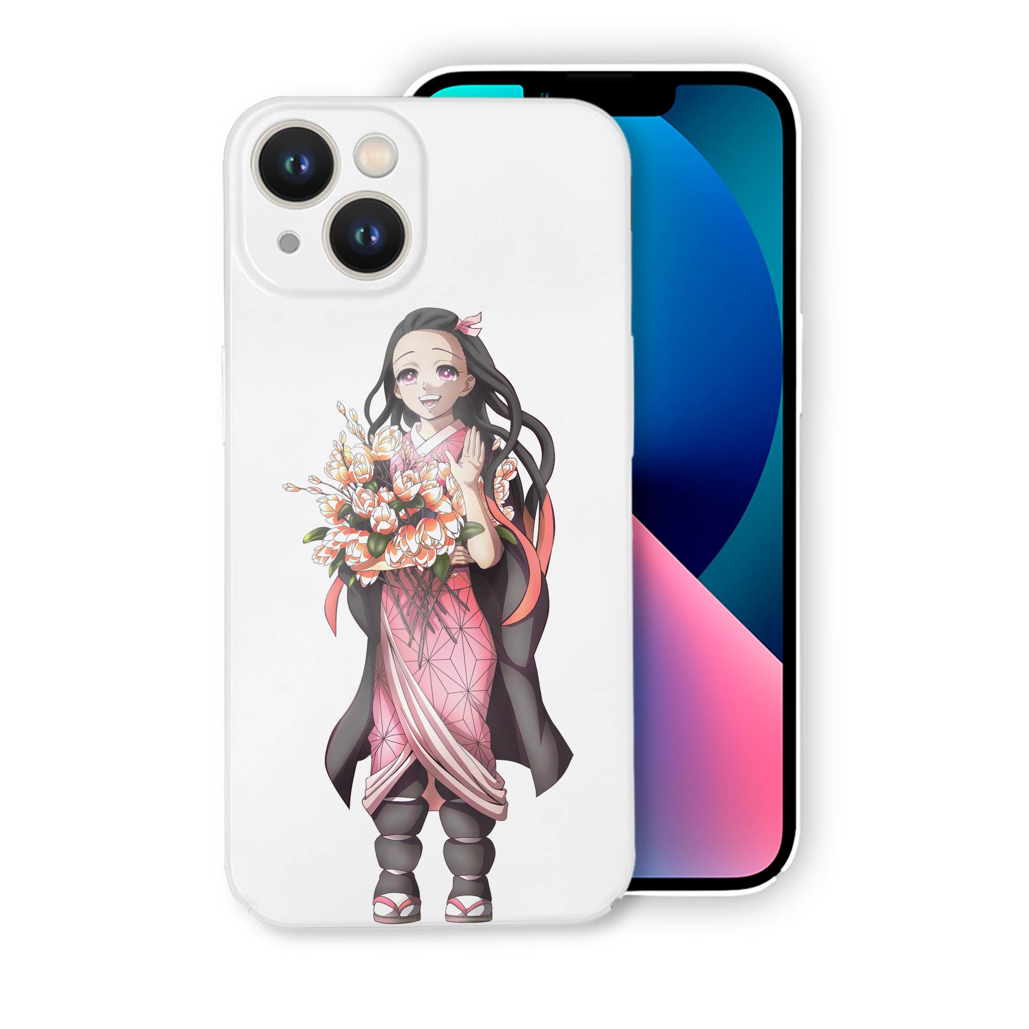 （画像用） 鬼滅の刃（きめつのやいば）竈門 禰󠄀豆子／かまど ねずこ Kamado Nezuko 【iPhone 14シリーズ対応】ハードケース