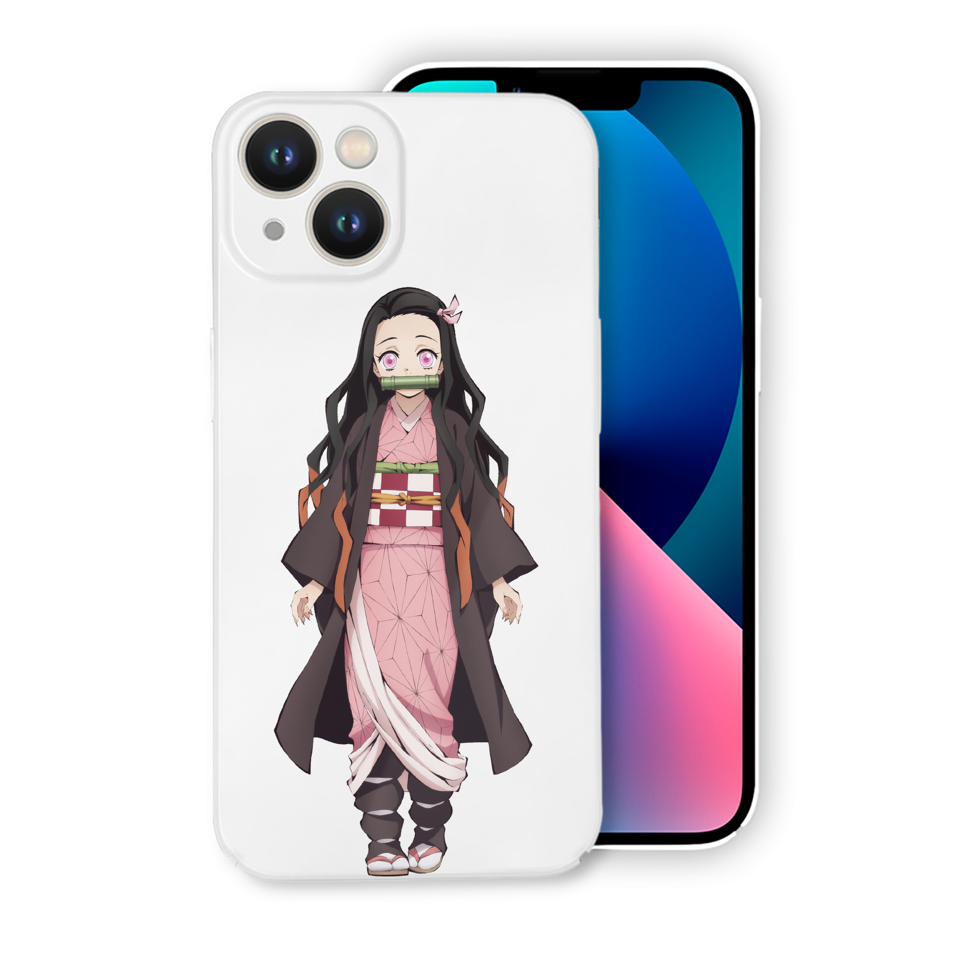 （画像用） 鬼滅の刃（きめつのやいば）竈門 禰󠄀豆子／かまど ねずこ Kamado Nezuko 【iPhone 14シリーズ対応】ハードケース