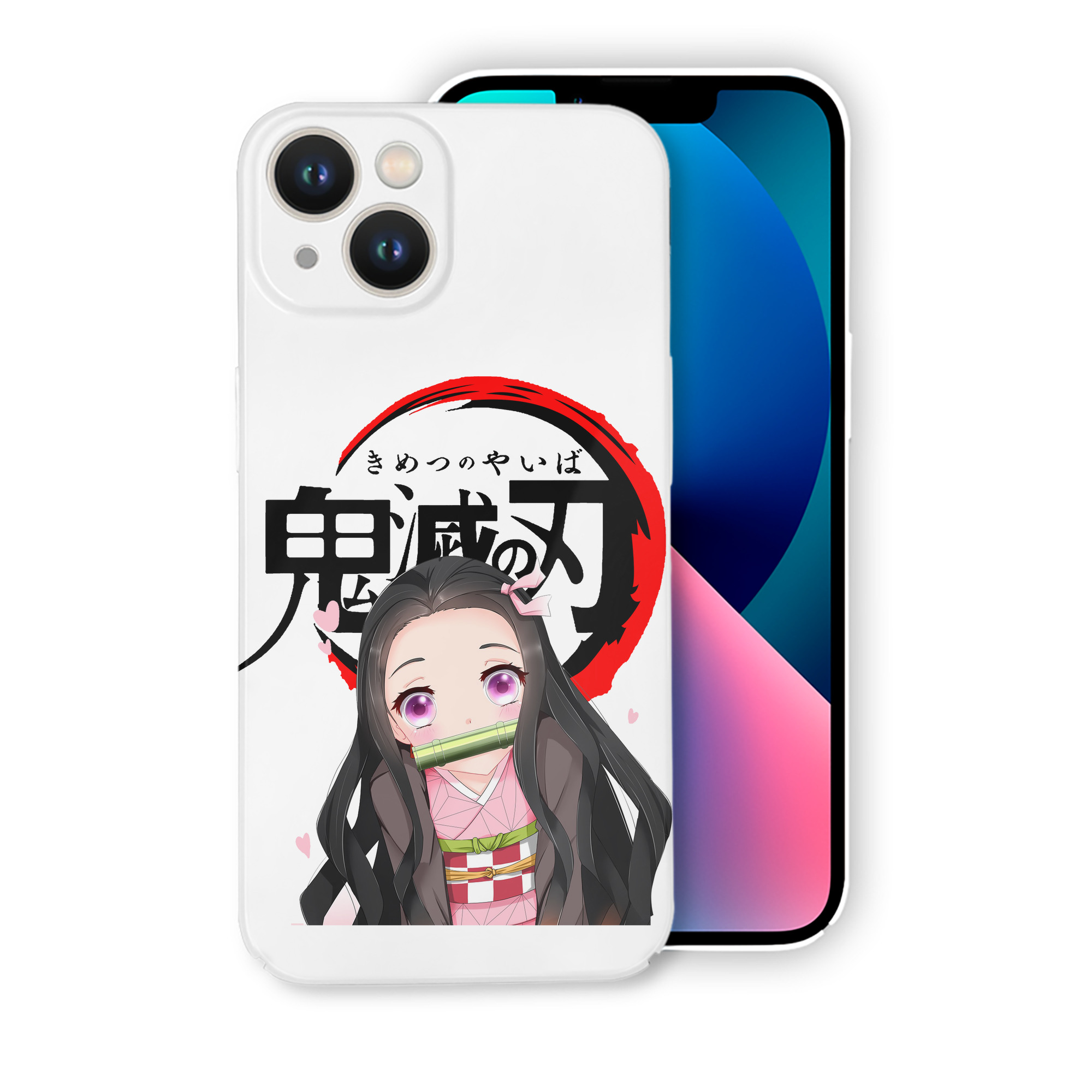 （画像用） 鬼滅の刃（きめつのやいば）竈門 禰󠄀豆子／かまど ねずこ Kamado Nezuko 【iPhone 14シリーズ対応】ハードケース